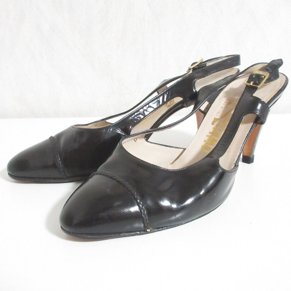 Salvatore Ferragamo Salvatore Ferragamo Salvatore Ferragamo Patent Leather Slingback Pumps Plastic / Synthetic Shoes DUTY FREE for USA Size ONE SIZE - 1 Thumbnail