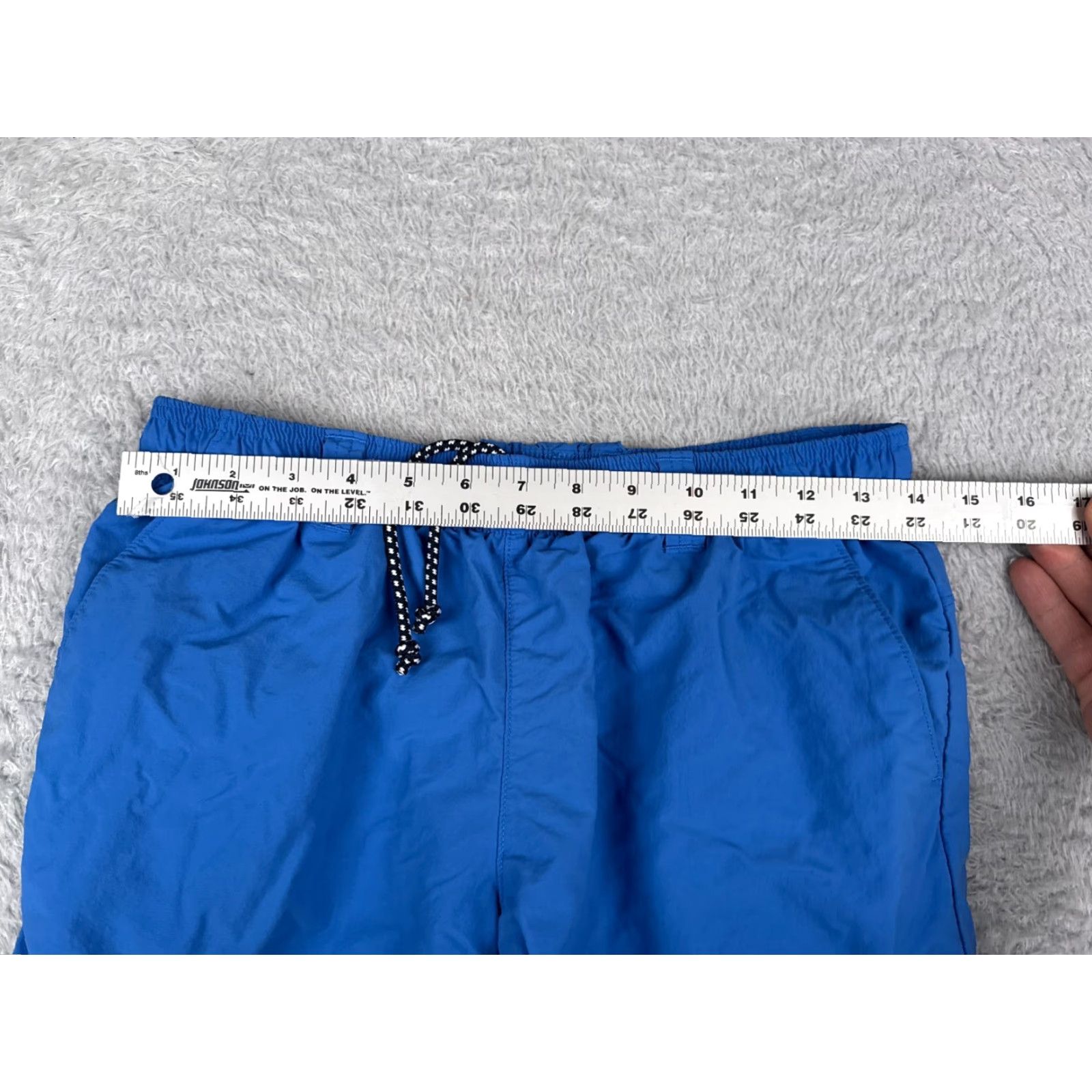 Vintage Columbia Men Shorts Small Blue PFG Nylon Cotton Elastic Waist Cargo Pocket Inseam 5in Size US 29 - 5 Thumbnail