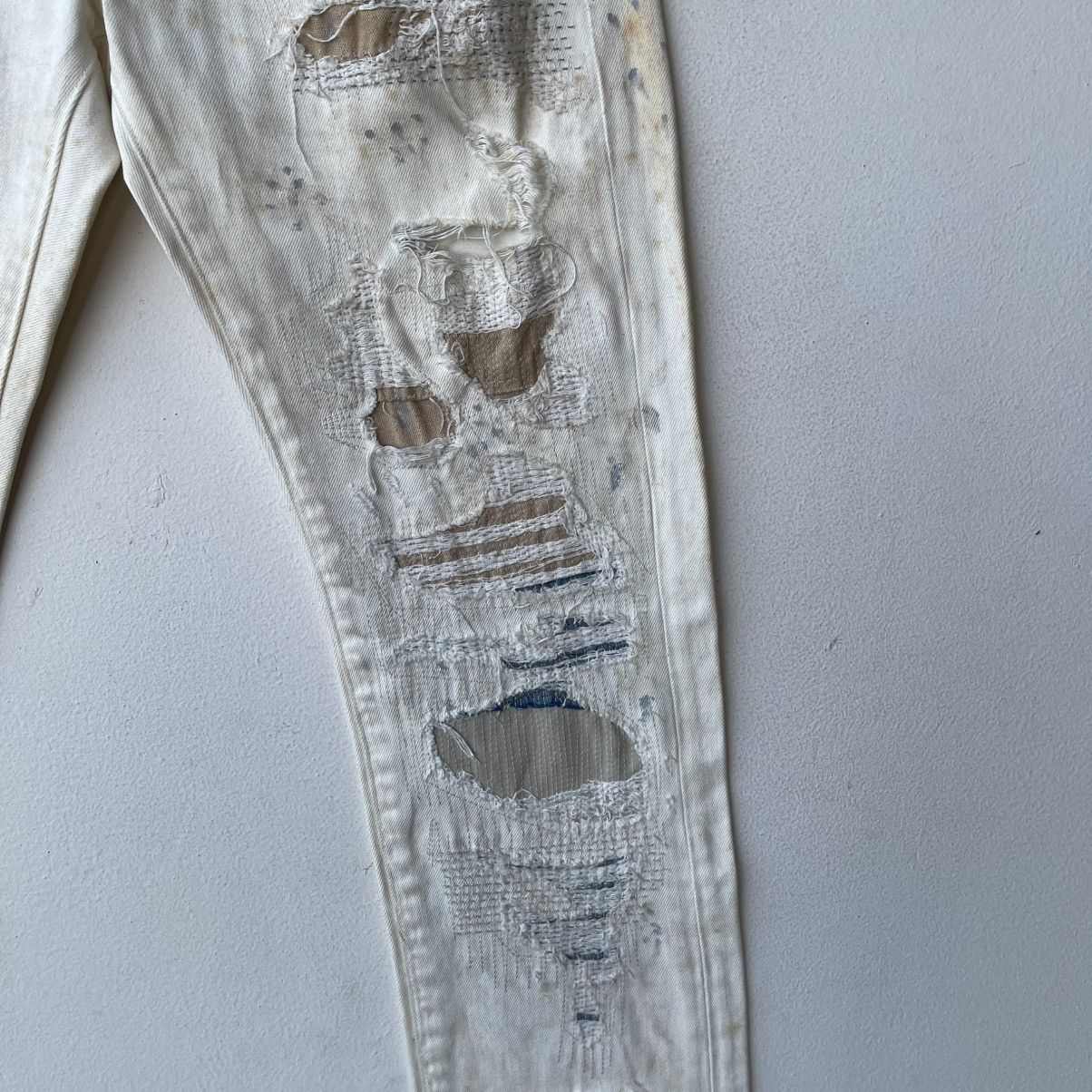 Helmut Lang Denim & Supply Ralph Lauren Boro Sashiko Distressed Denim Size US 32 / EU 48 - 11 Thumbnail