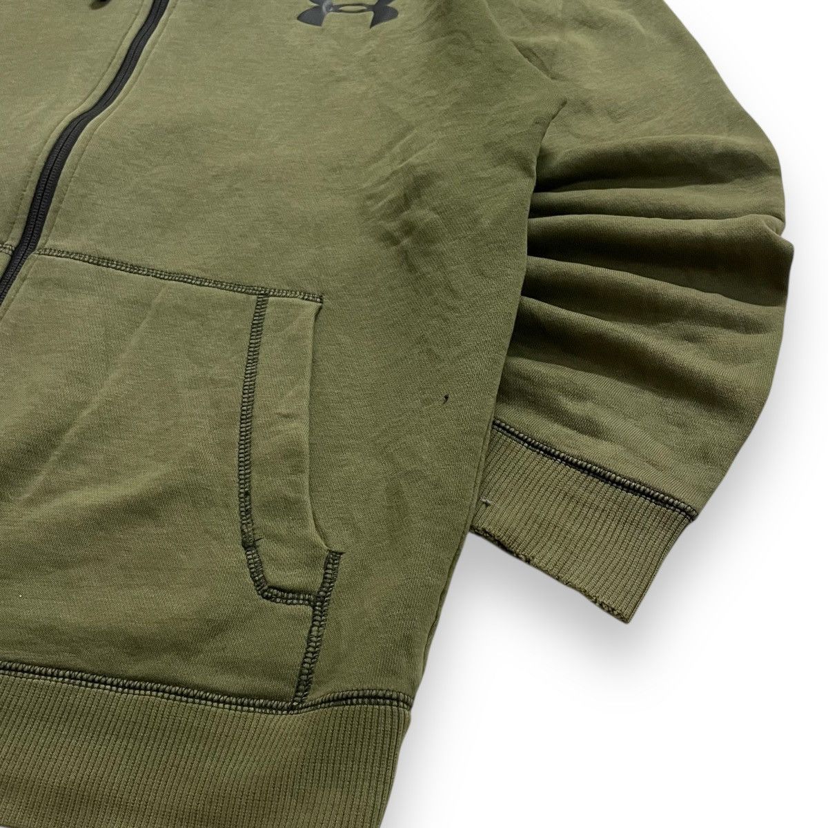 Under Armour Army Green Pullover Under Armor Hoodie Zipper Size US L / EU 52-54 / 3 - 4 Thumbnail