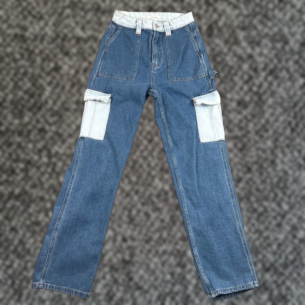 Pacsun Pacsun 90s Boyfriend Carpenter Jeans Womens 28 Blue High Rise Baggy Denim Cargo Size 28" / US 6 / IT 42 - 1 Thumbnail