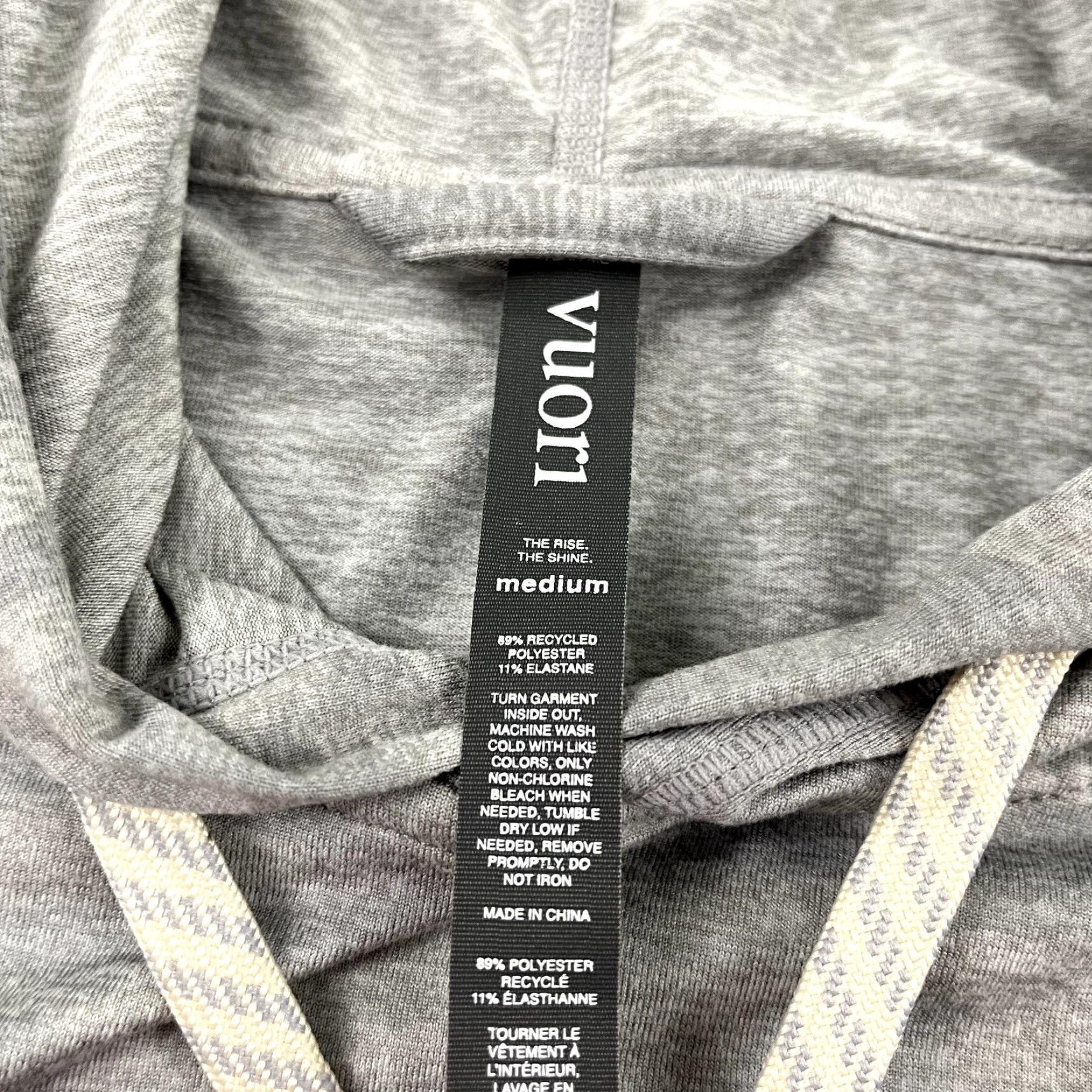 Vuori VUORI Hoodie Womens Medium Cropped Halo Essential Gray Camo Stretch Yoga Pullover Size M / US 6-8 / IT 42-44 - 3 Thumbnail