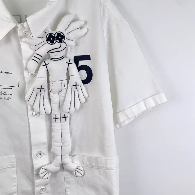 Louis Vuitton Louis Vuitton White doll-trimmed cotton lapel single-breas Size US XXL / EU 58 / 5 - 4 Thumbnail