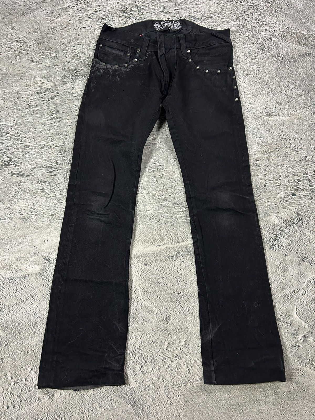 Wax London Wax jeans studded flared black skull Size 28" / US 6 / IT 42 - 5 Thumbnail