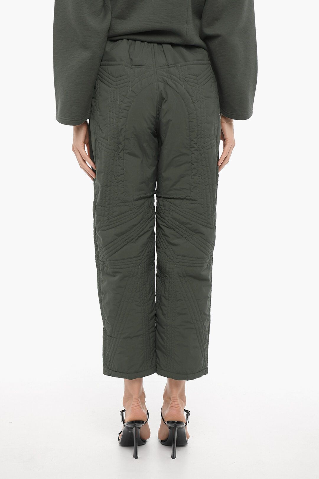 Y-3 × Yohji Yamamoto og1mm0824 Nylon Pants in Dark Green Size 26" / US 2 / IT 38 - 2 Thumbnail