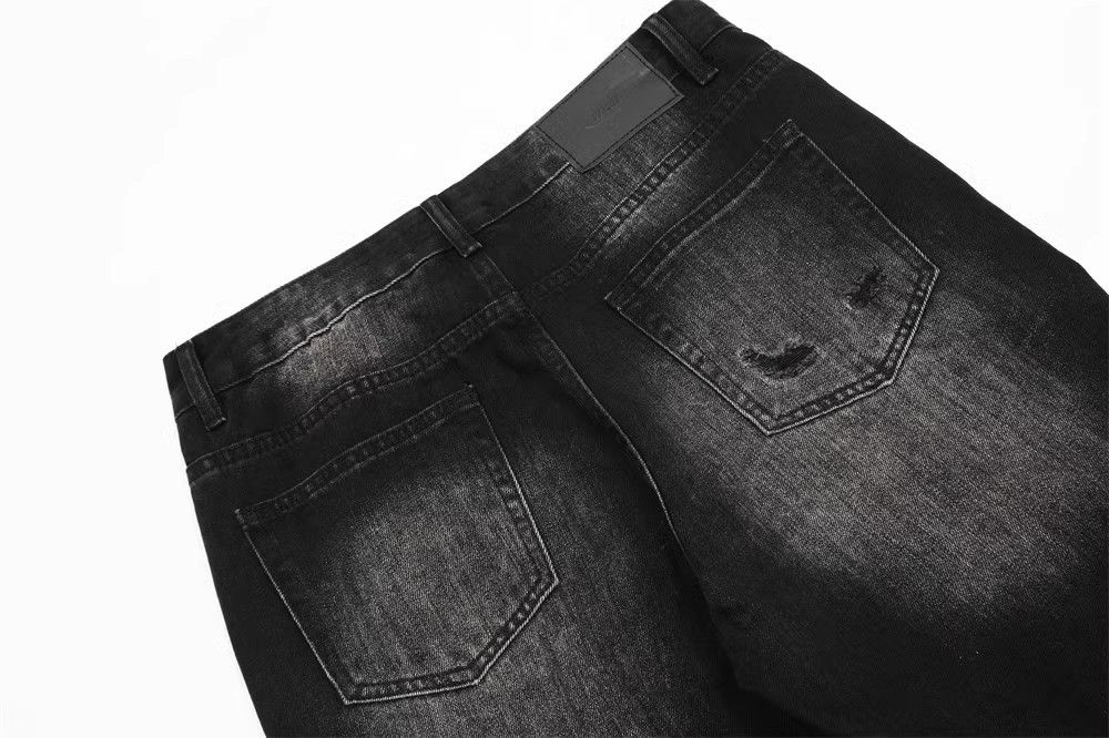 Japanese Brand × Jean Men's hippie back pocket ripped loose washed flared jeans Size US 32 / EU 48 - 5 Thumbnail