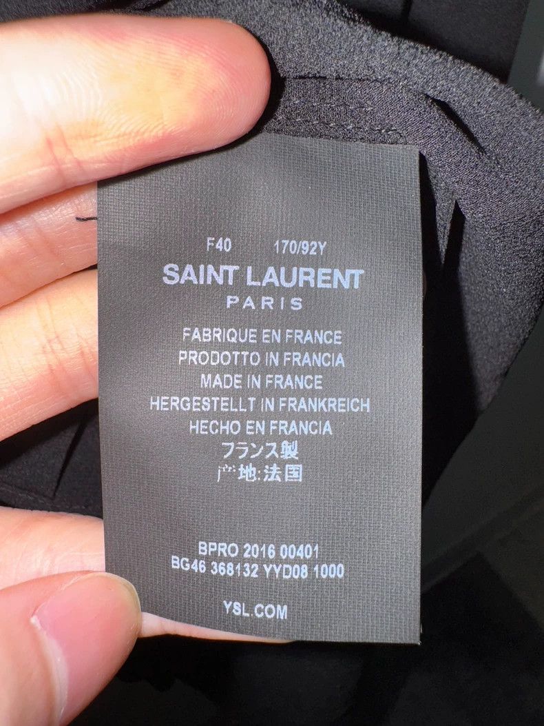 Saint Laurent Paris Saint Laurent Paris16fw bow tie silk Darth Vader shirt 250 Size S / US 4 / IT 40 - 8 Thumbnail