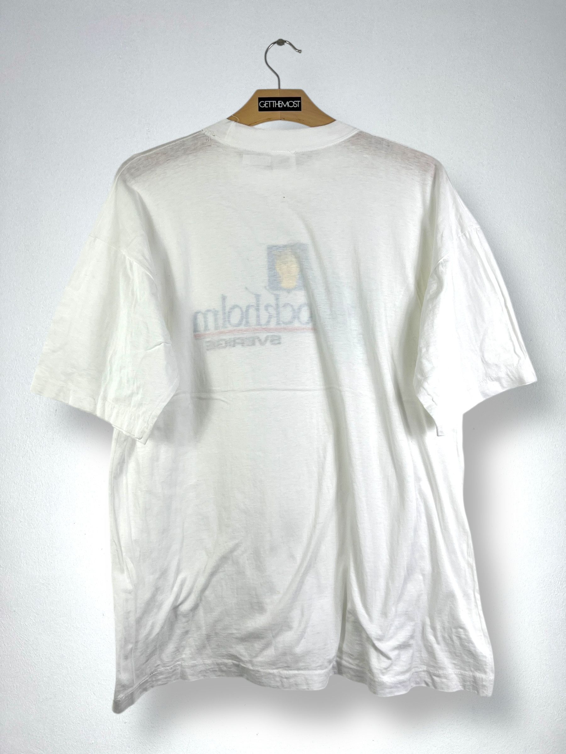 Vintage No.4726 Vintage 90s Graphic Tee Stockholm Souvenir Size US XL / EU 56 / 4 - 5 Thumbnail