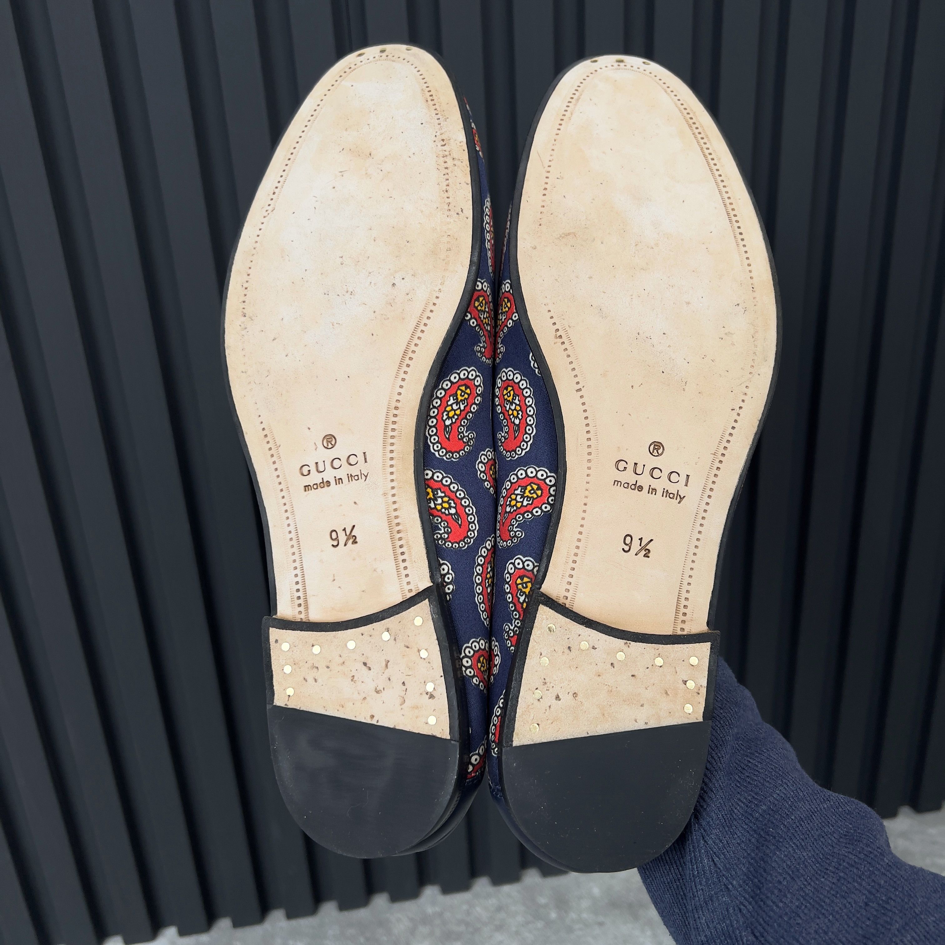Gucci Canvas Paisley Horsebit Brixton Loafers Size US 10 / EU 43 - 12 Thumbnail
