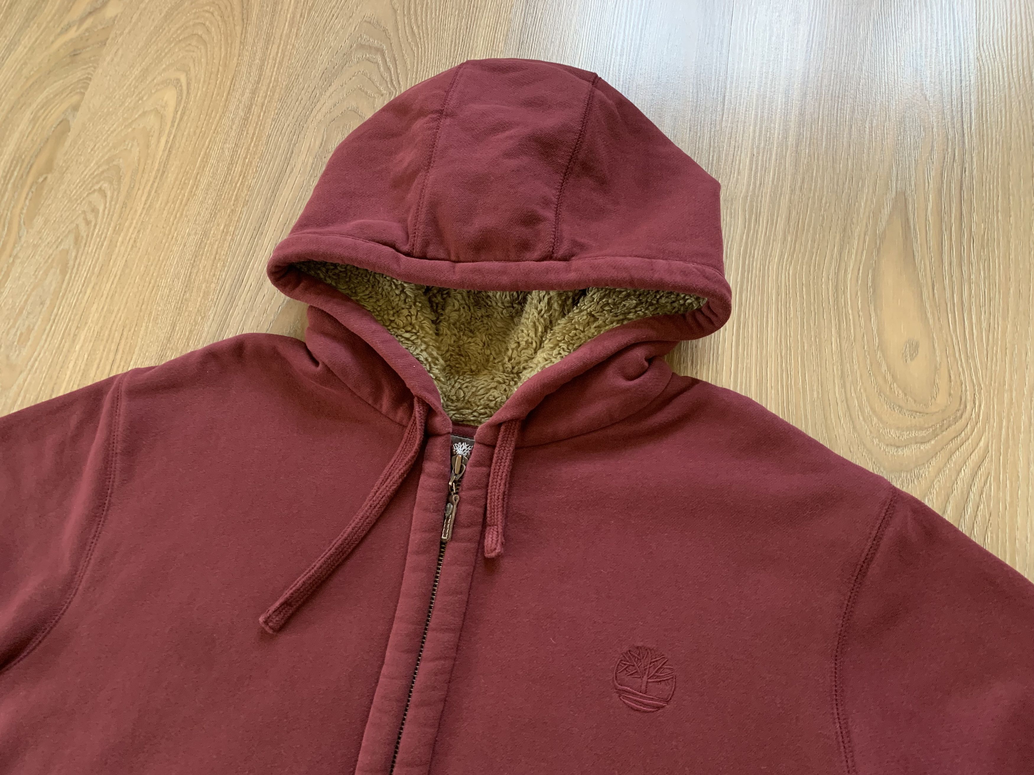 Timberland × Vintage Vintage Timberland Sherpa Fleece Heavyweight Hoodie Size US XXL / EU 58 / 5 - 5 Thumbnail
