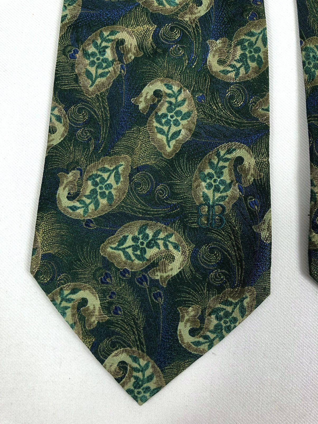Balenciaga Rare Vintage Balenciaga Silk Tie Size ONE SIZE - 4 Thumbnail