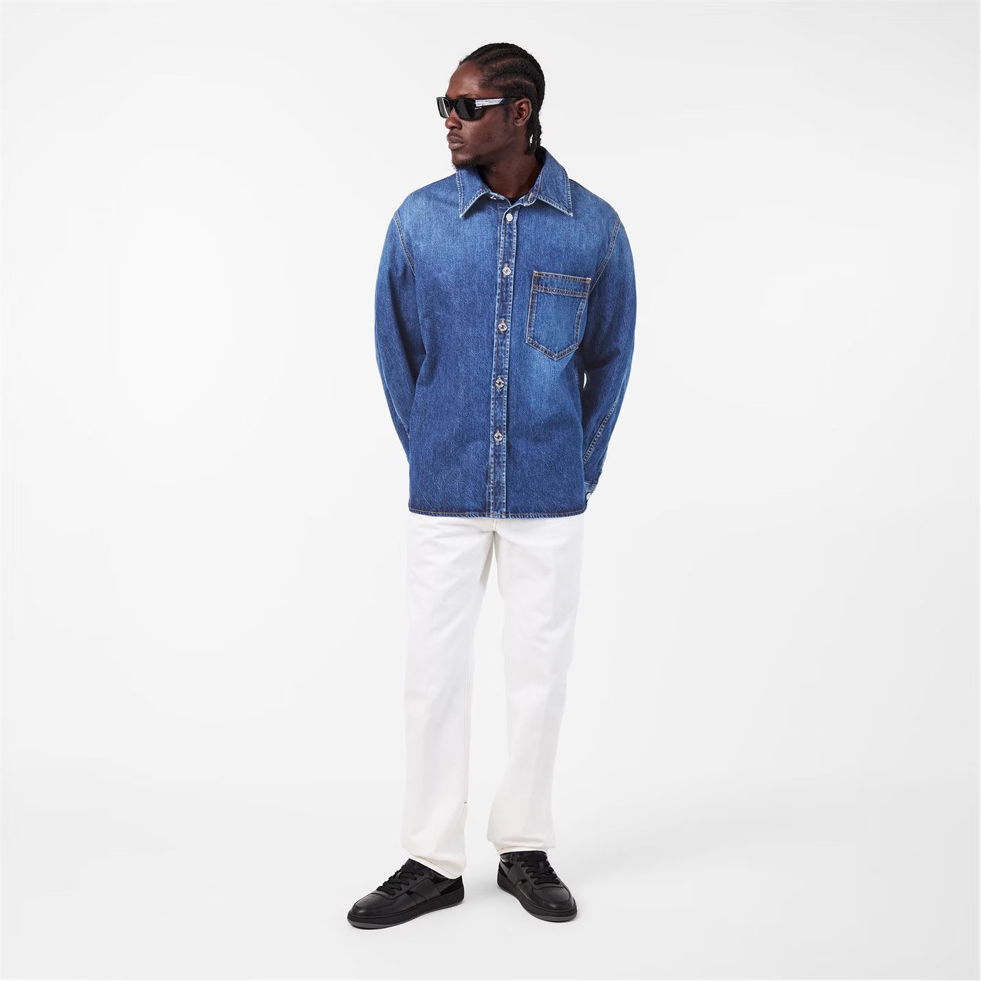 Givenchy o1g2r1mq0426 Tailored Overshirt in Blue Size US XL / EU 56 / 4 - 6 Thumbnail