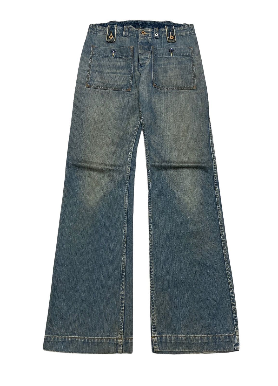 Rare Design Vintage Brand Diesel USMC Flared Jeans 1990s
