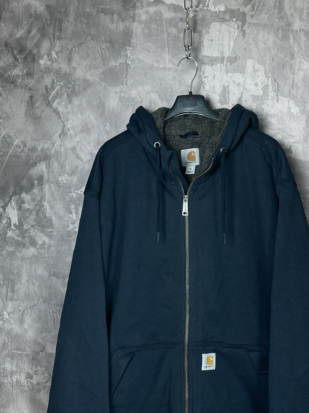 Carhartt Vintage Y2K Essential Carhartt Boxy Zip Up Hoodie Fur Skater Size US XL / EU 56 / 4 - 3 Thumbnail