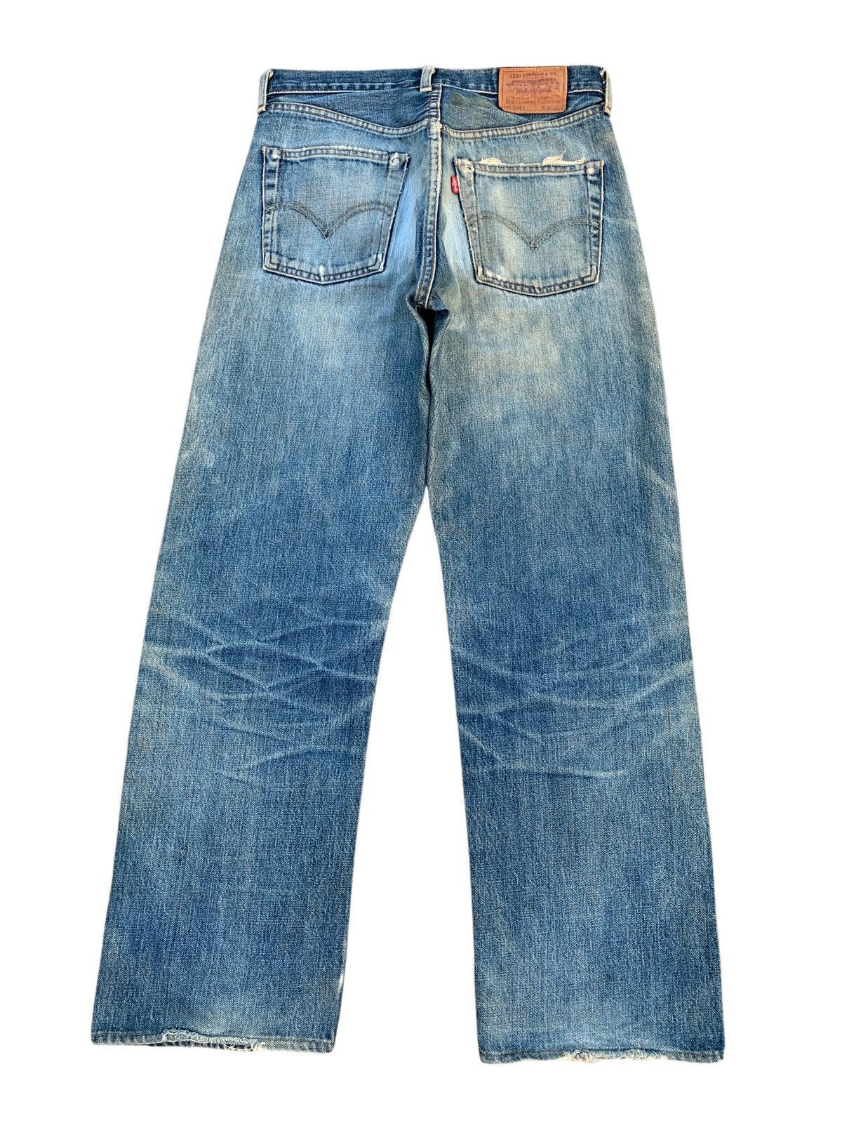 Levi's VINTAGE LEVIS 504Z BIG E TRASHER SELVEDGE DISTRESSED DENIM Size US 30 / EU 46 - 2 Thumbnail