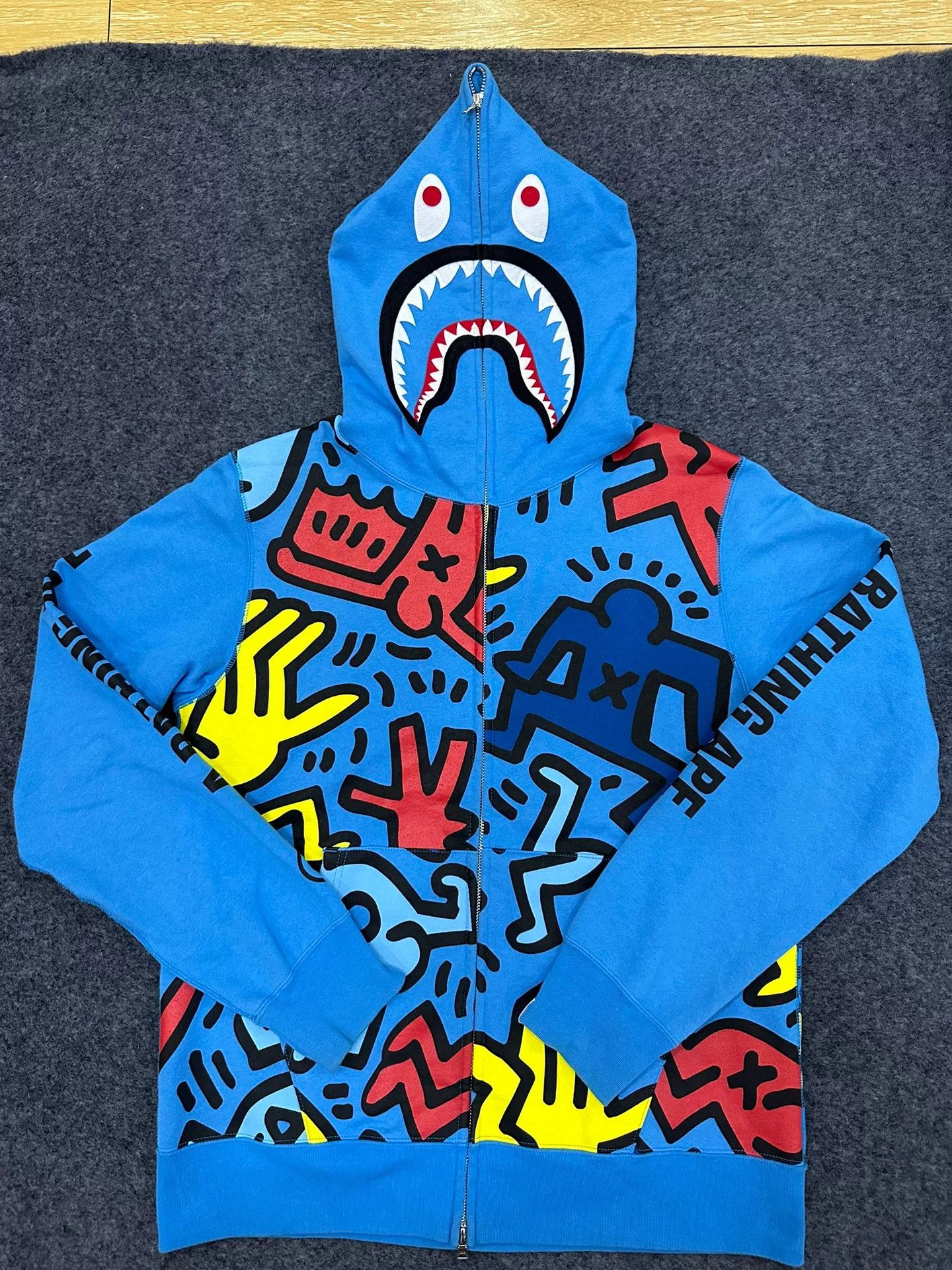 Bape Bape Keith Haring Multi Shark Sweatshirt Size US XL / EU 56 / 4 - 1 Thumbnail