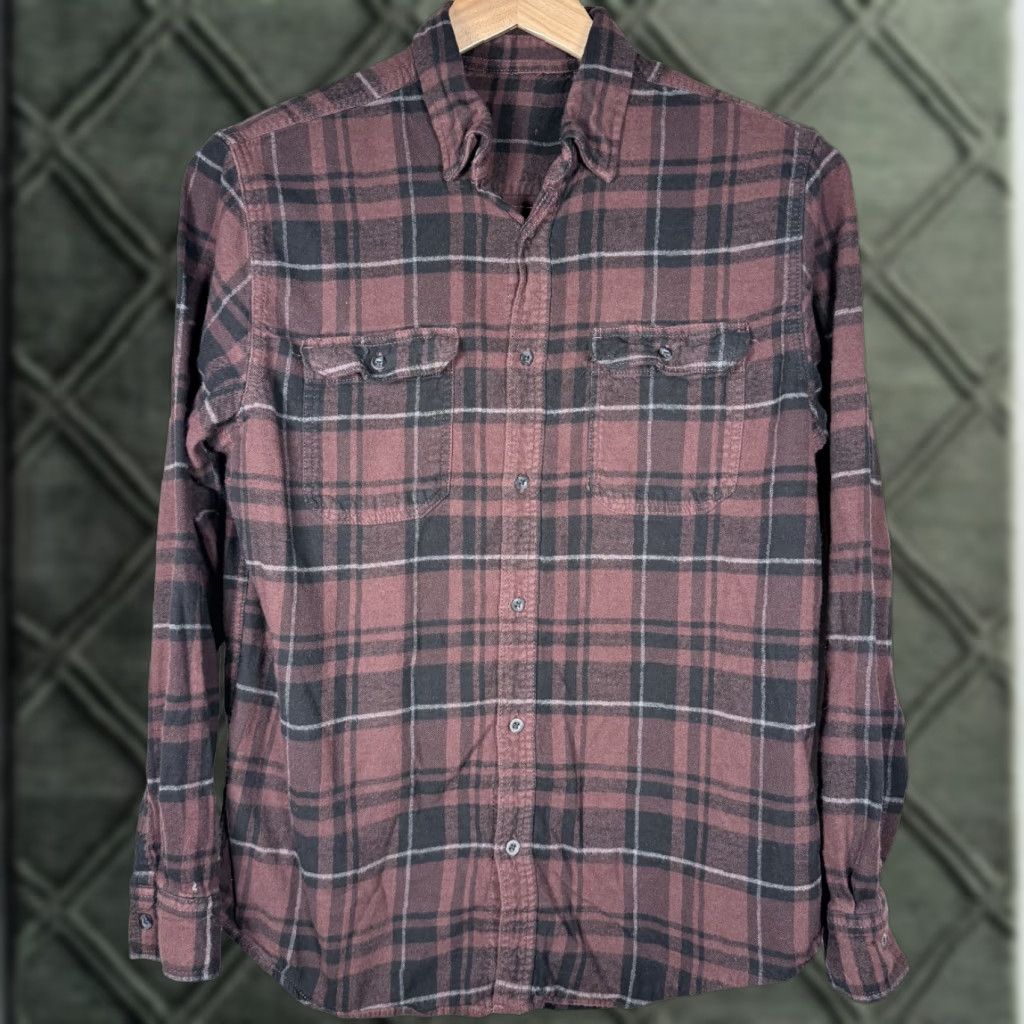 Harley Davidson Harley-Davidson Shirt Mens Large Maroon Black Plaid Flannel Buffalo Shirt Size US L / EU 52-54 / 3 - 1 Thumbnail