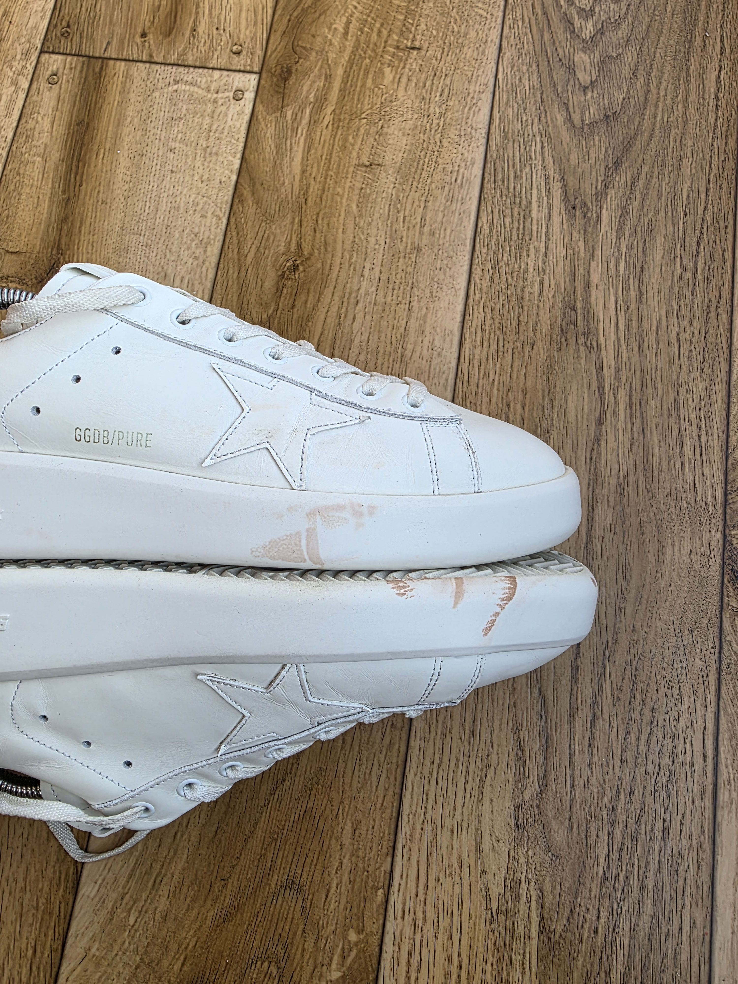 Golden Goose Golden Goose Pure Star Leather Sneakers Size US 12 / EU 45 - 14 Thumbnail