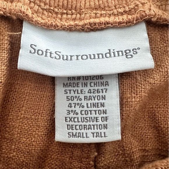 Soft Surroundings Soft Surroundings Brown Linen Blend Cargo Pants Size 27" / US 4 / IT 40 - 5 Thumbnail