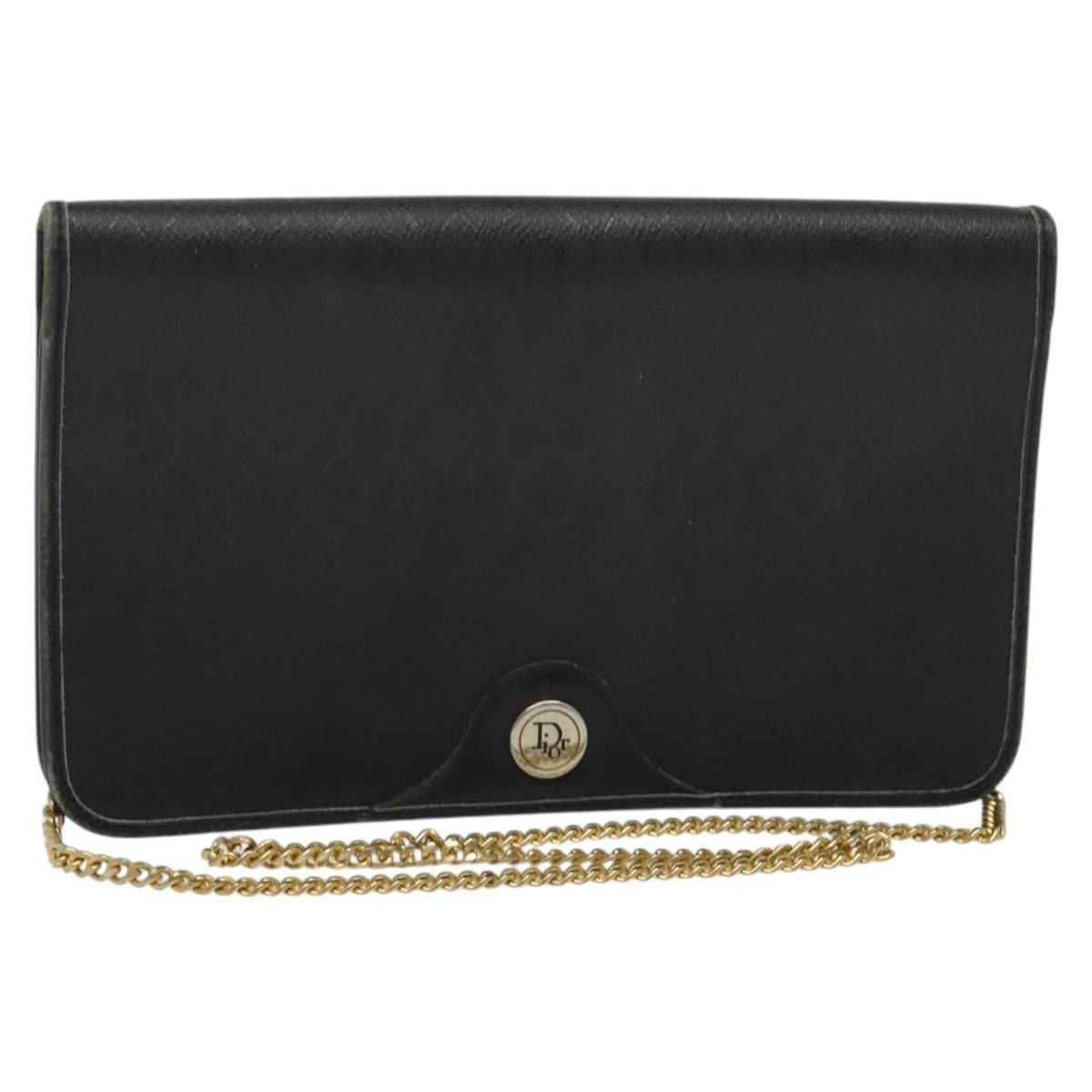 Dior DIOR Honeycomb Canvas Chain Shoulder Bag Pvc Black Gold Size ONE SIZE - 1 Thumbnail