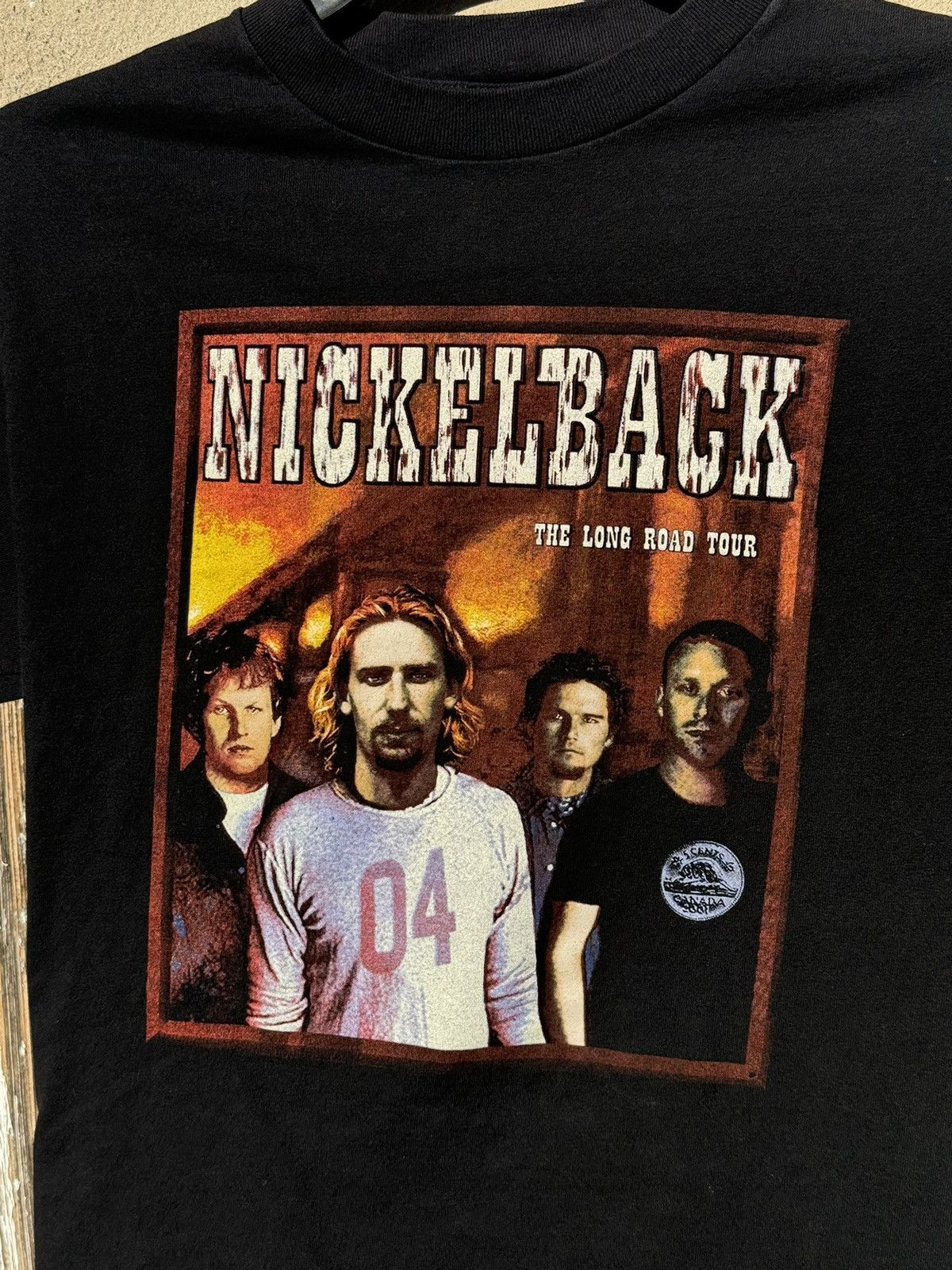 Band Tees × Vintage Nickelback The Long Road Tour Shirt 2004 Black Band Tee M Size US M / EU 48-50 / 2 - 3 Thumbnail