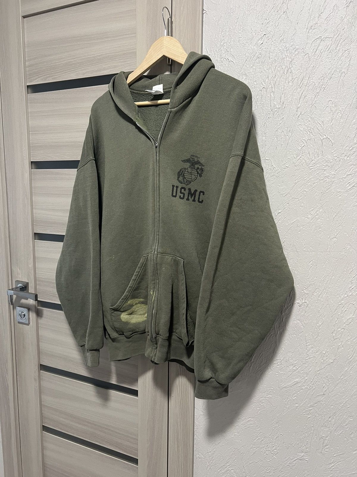 Other 90s USMC Zip Hoodie Avantgarde Soffee Faded Rare XXL Size US XXL / EU 58 / 5 - 3 Thumbnail