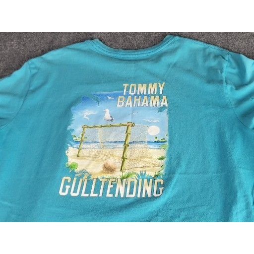 Tommy Bahama Tommy Bahama TShirt Gulltending Men Sz M Cotton Blue Island Size US L / EU 52-54 / 3 - 9 Thumbnail