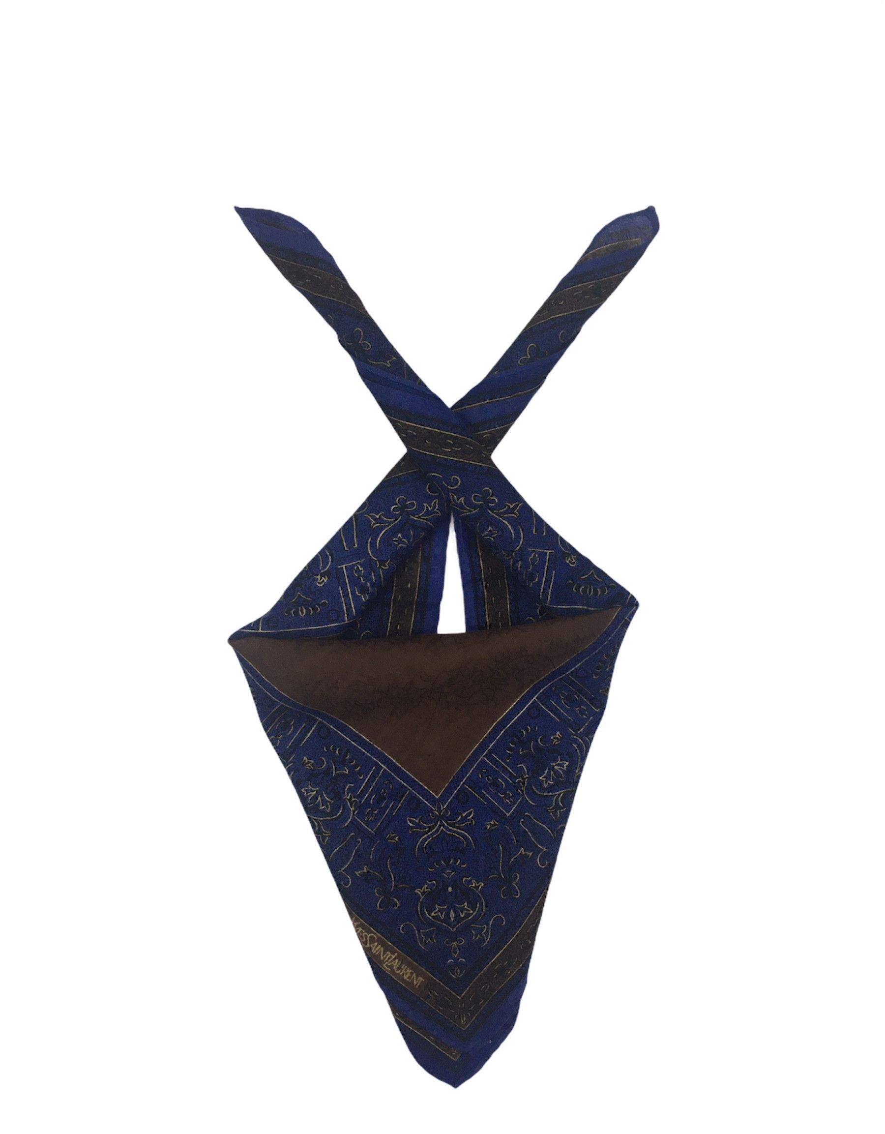Vintage Yves Saint Laurent Handkerchief Bandana Neckerchief HKC70 Size ONE SIZE - 2 Thumbnail