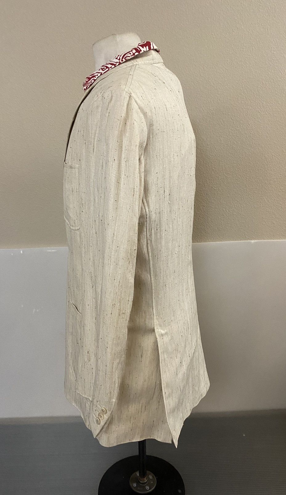 Brioni Brioni 🇮🇹 stone silk-linen 2 Btn 007 safari leisure jkt NWT Size 40R - 6 Thumbnail