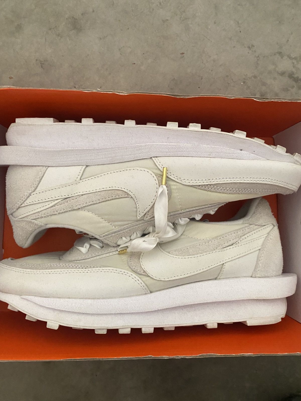 Nike × Sacai Sacai Nike LD Waffle white Nylon Size US 9 / EU 42 - 1 Thumbnail