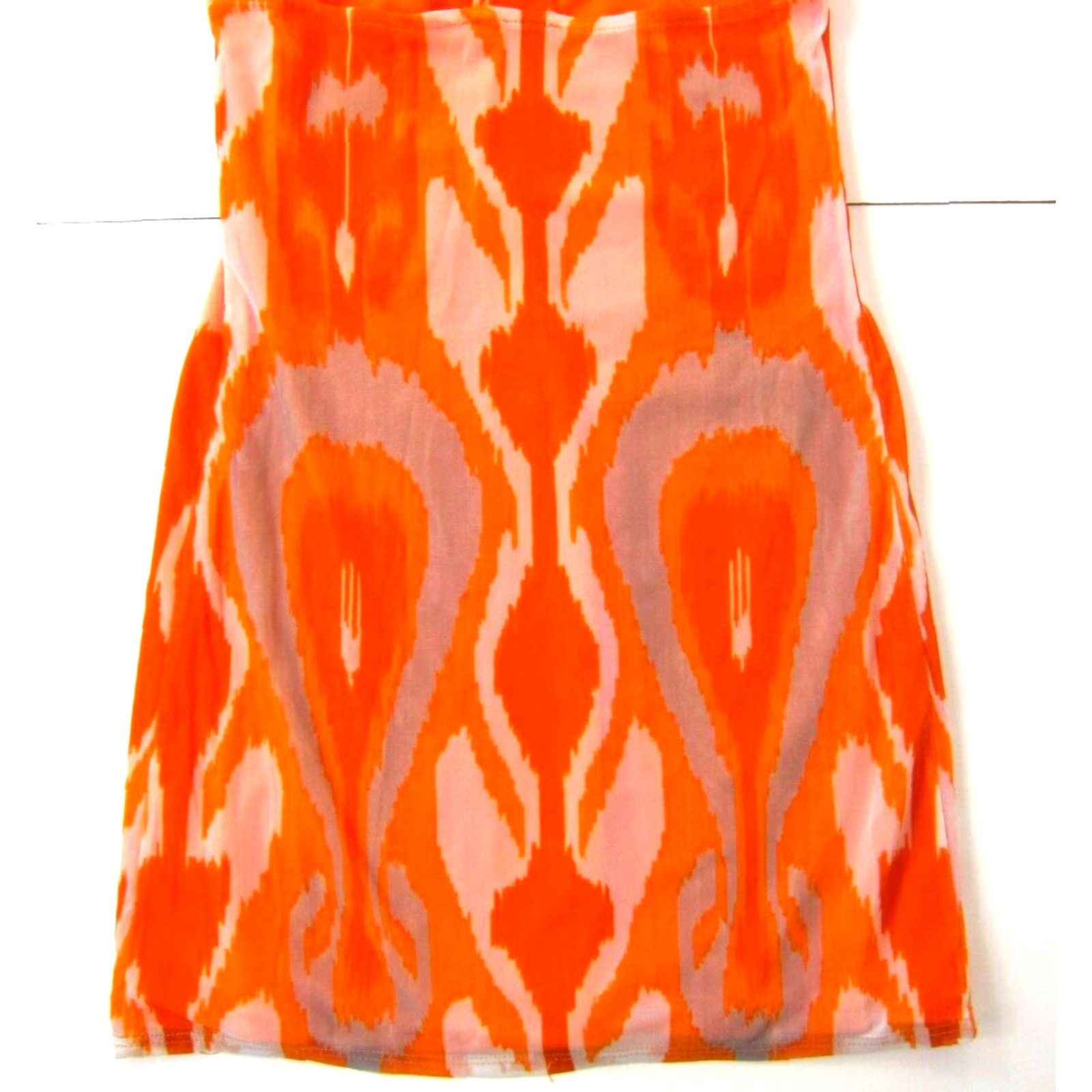 Vintage VINTAGE INC International Concepts Orange White Beaded High Neck Stretch Dress Small Size S / US 4 / IT 40 - 7 Thumbnail