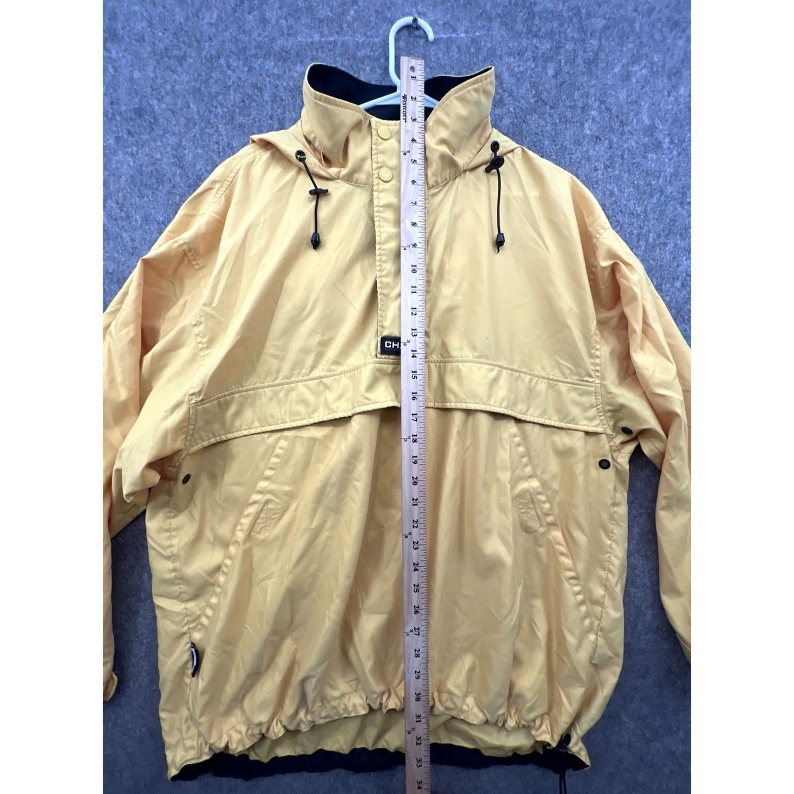 Chaps VINTAGE Chaps Ralph Lauren Yellow Black Pullover Jacket Windbreaker Hooded XL Men Size US XL / EU 56 / 4 - 3 Thumbnail