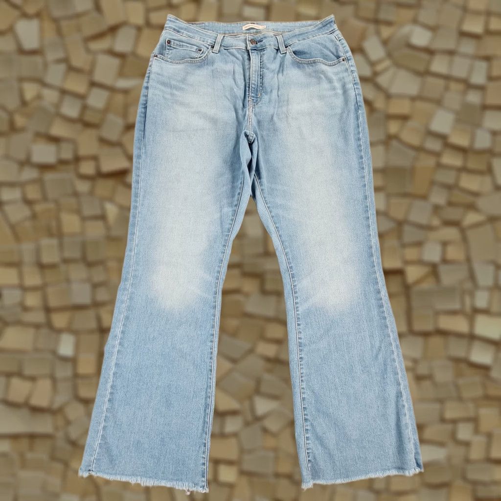 Levi's Levi's 725 Jeans Women Blue W34 L32 High Rise Bootcut Stretch Denim Zip Fly 5-Pocket Design Slim Regular Modern City Dress Up Womens Size 24" / US 00 / IT 34 - 1 Thumbnail