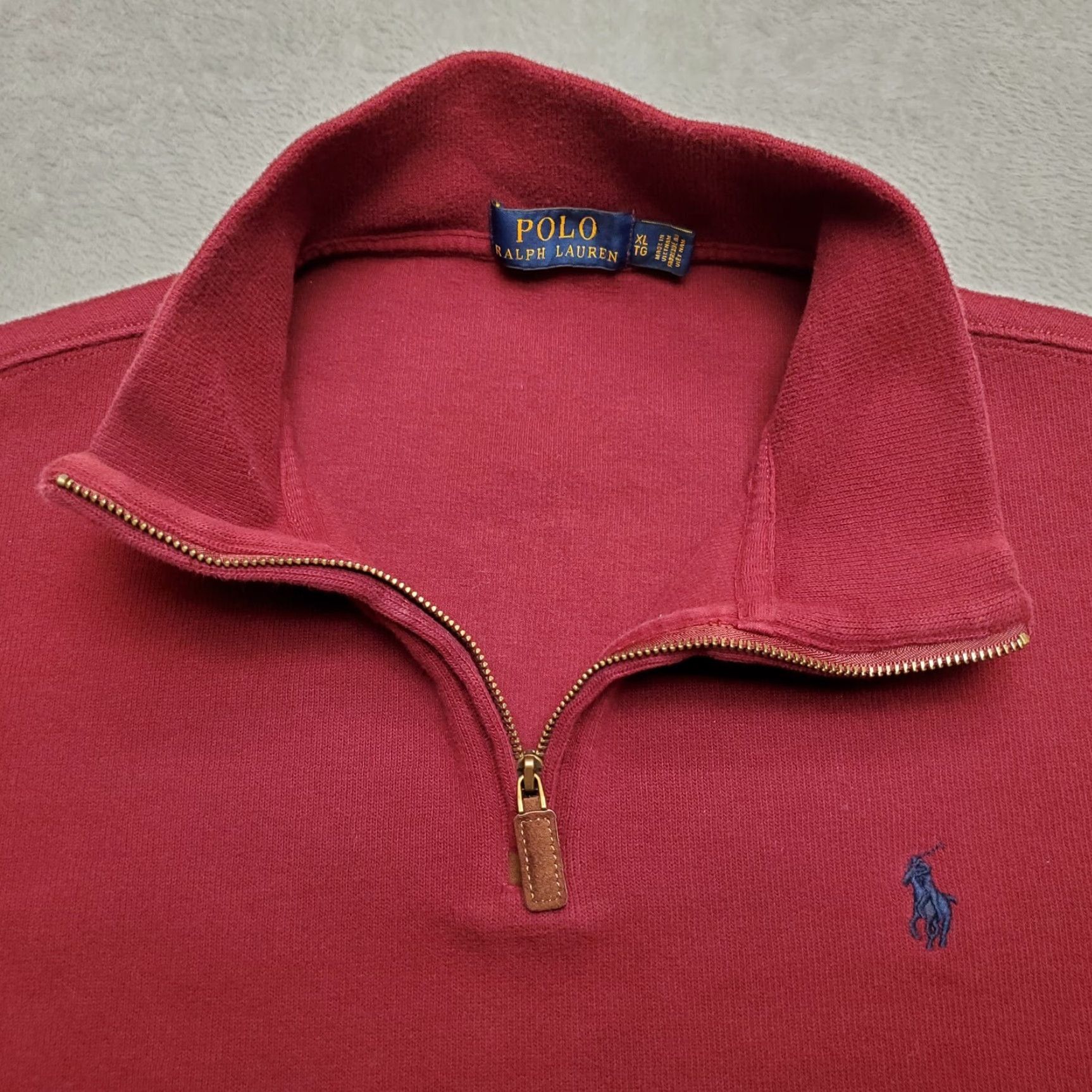Polo Ralph Lauren Polo Ralph Lauren Sweater Mens XL Red Zip Pullover 100% Cotton Knit Mock Neck Pullover Casual Logo Embroidered Zipper Long Sleeve Size US XL / EU 56 / 4 - 5 Thumbnail