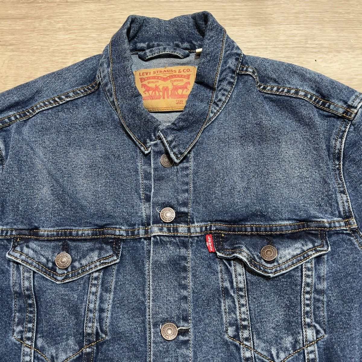 Levi's Levis Denim Trucker Jacket Size US L / EU 52-54 / 3 - 4 Thumbnail