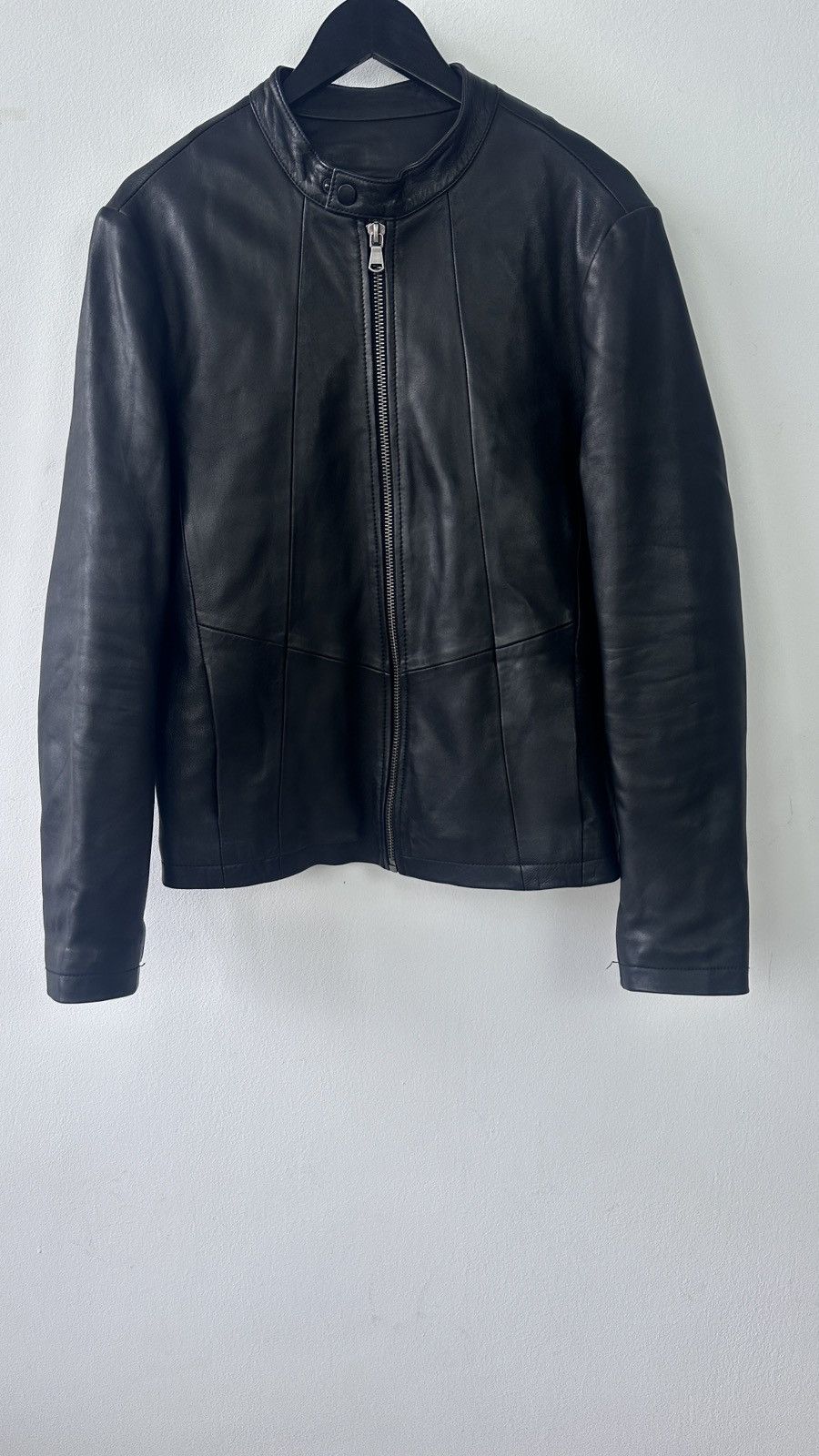 IKKS IKKS Lambskin Leather Jacket Cafe Racer Moto Biker Bomber L Size US L / EU 52-54 / 3 - 9 Thumbnail