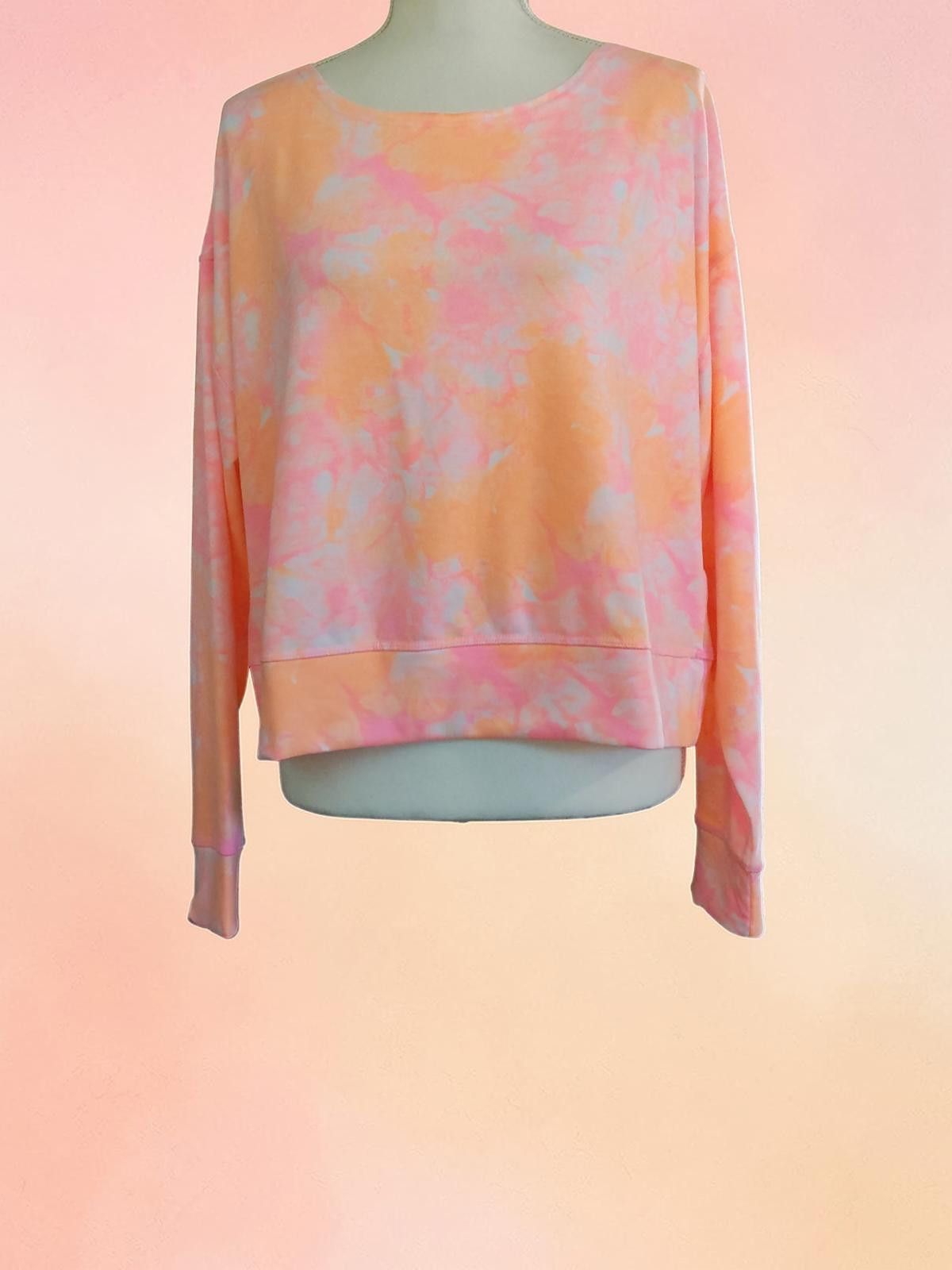 Jennifer Lopez Small Cozy Pink Tie-Dye Top by Jenni INTIMATES Size ONE SIZE - 3 Thumbnail