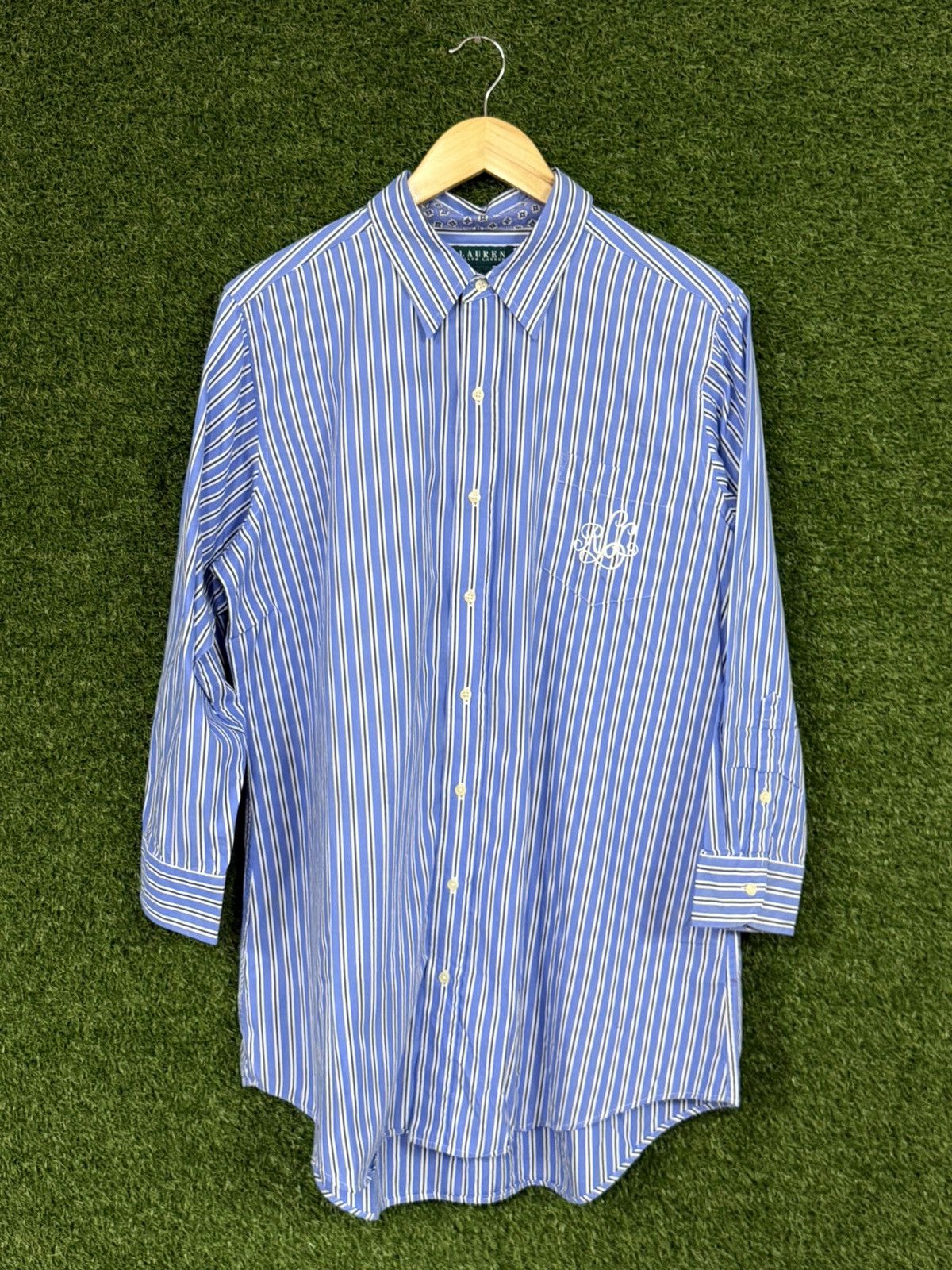 Lauren Ralph Lauren Lauren Ralph Lauren Green Label Monogram Pocket Shirt Dress Size ONE SIZE - 1 Thumbnail