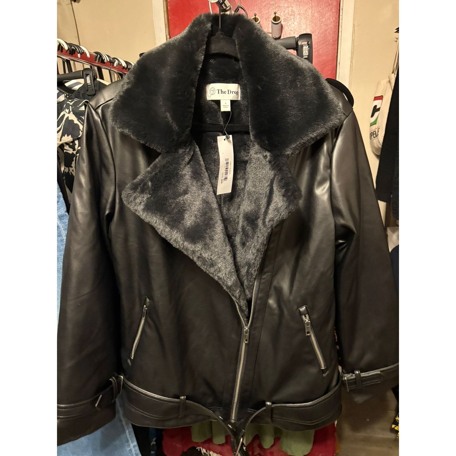 Other The Drop Cavalla Vegan Leather Moto Jacket Black S Size S / US 4 / IT 40 - 5 Thumbnail