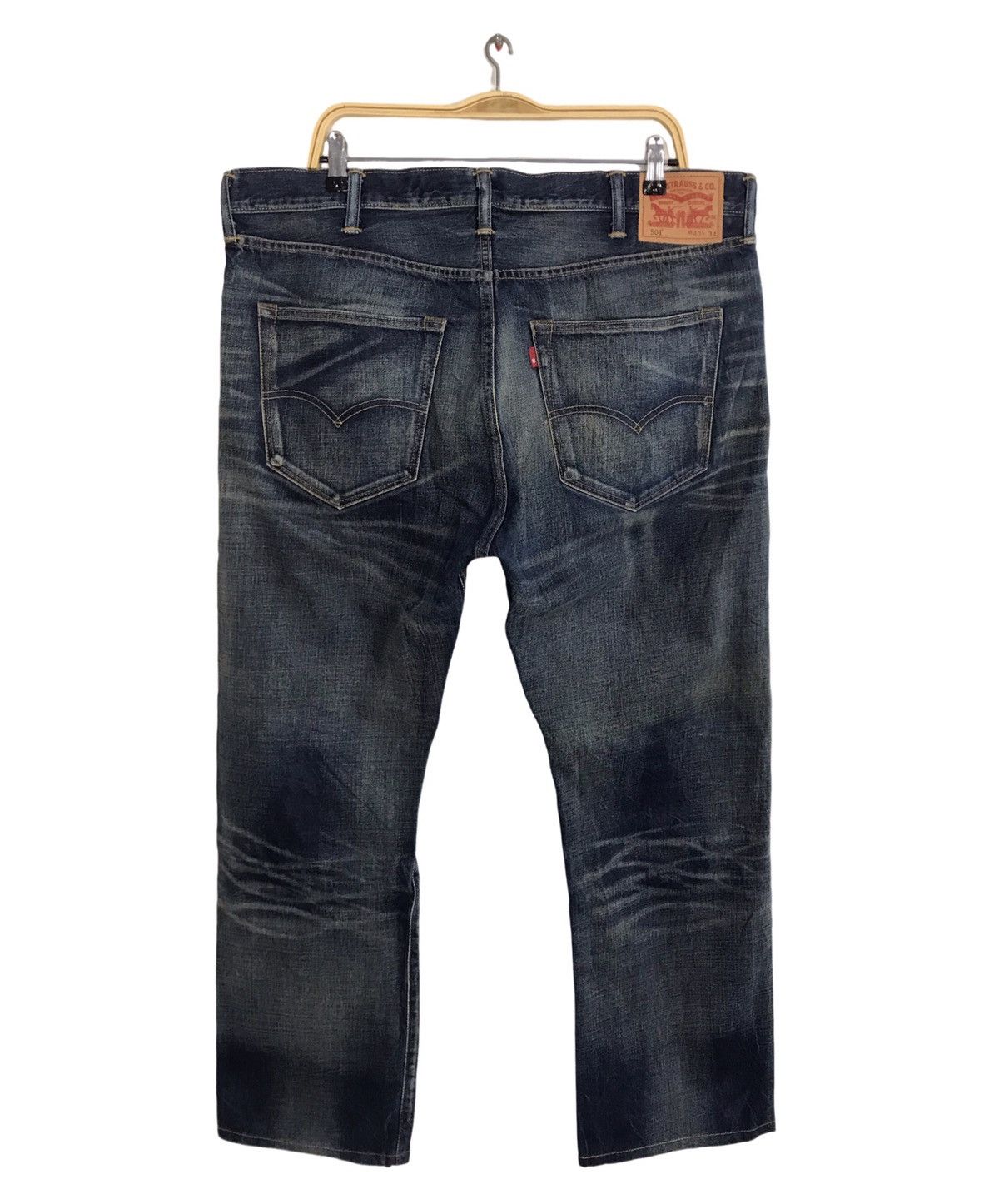 Levi's Vintage Clothing Levi's Lot 501 Button Fly Natural Faded Whisker Denim Jeans Size US 40 / EU 56 - 2 Thumbnail