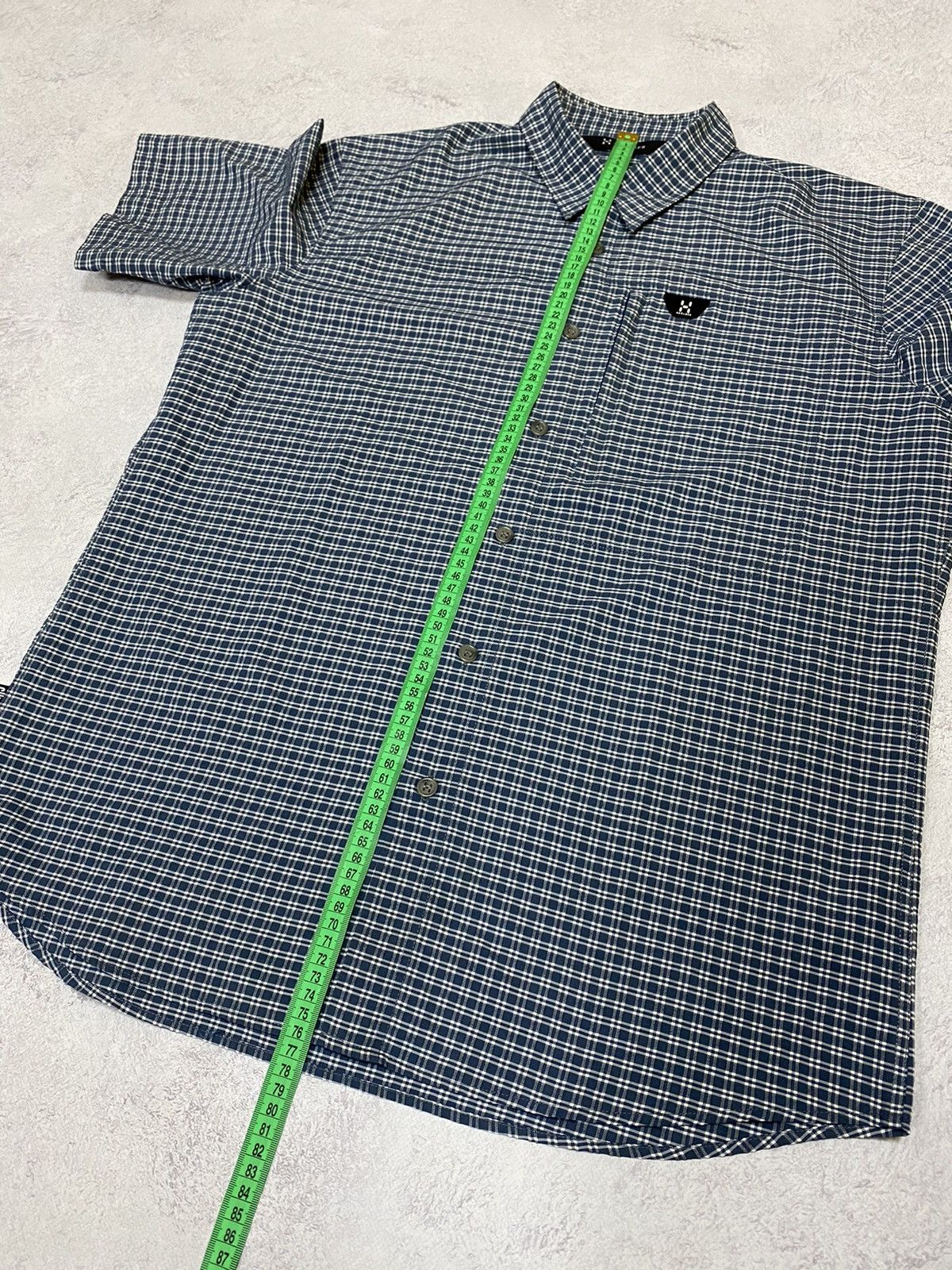 Haglofs Haglofs Blue Check Short Sleeve Shirt Size US XL / EU 56 / 4 - 13 Thumbnail