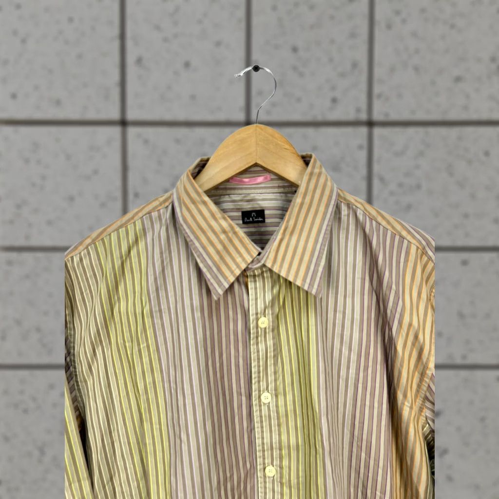 Paul Smith Paul Smith Multicolor Stripe Shirt Button Down Shirt Long Sleeve Mens XL Size US XL / EU 56 / 4 - 1 Thumbnail