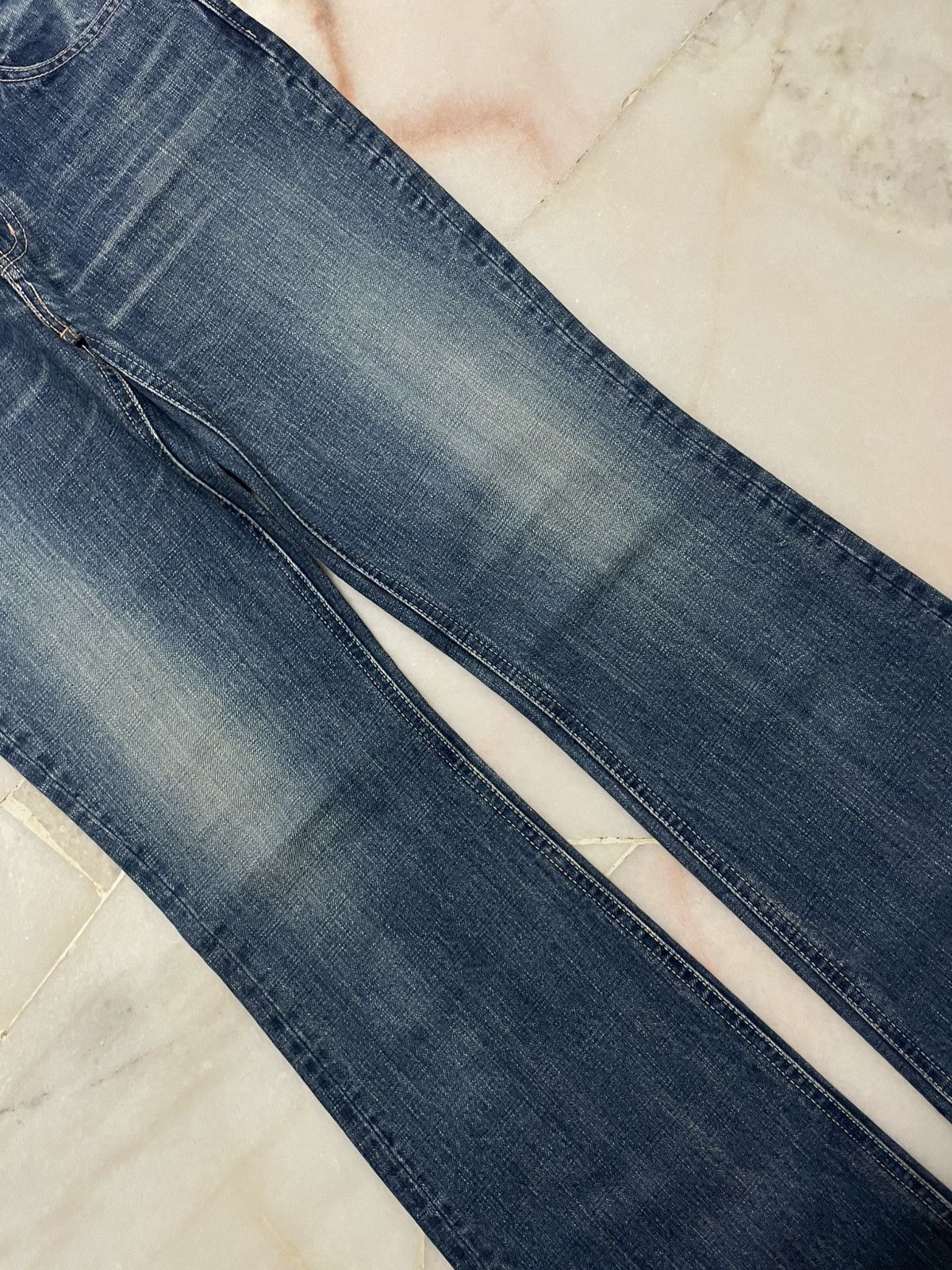 Japanese Brand 💥Flared💥90s Style DMG Mudwash Bell Bottom Sick Jean Japan Size US 29 - 4 Thumbnail