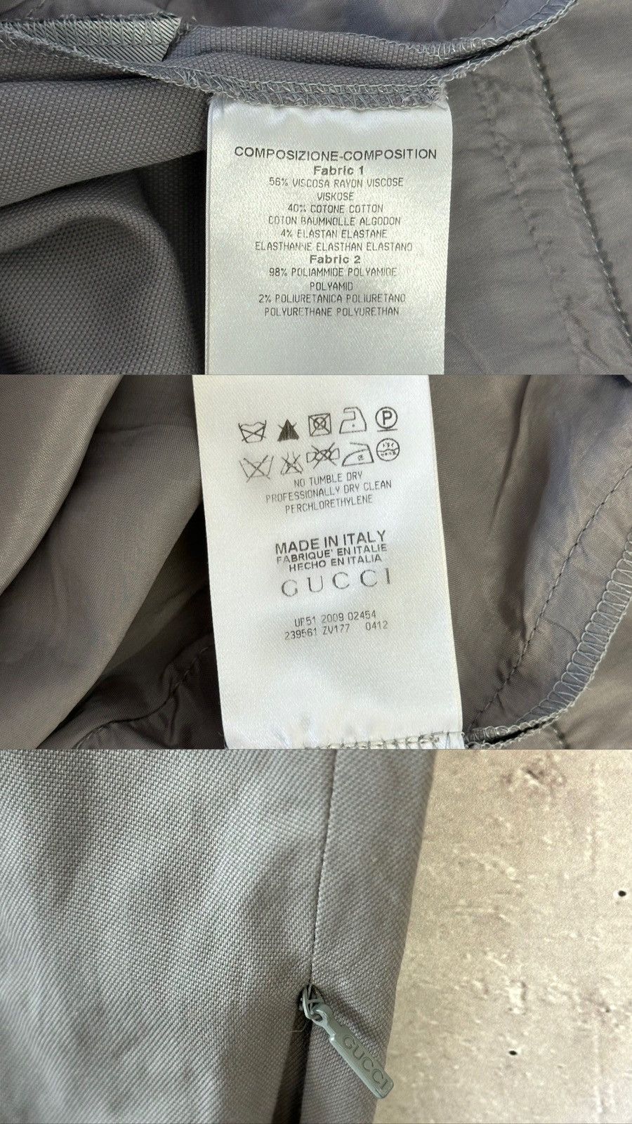 Gucci Gucci Vintage Grey Viscose Bondage Ankle Zip Pants Size 28" / US 6 / IT 42 - 11 Thumbnail
