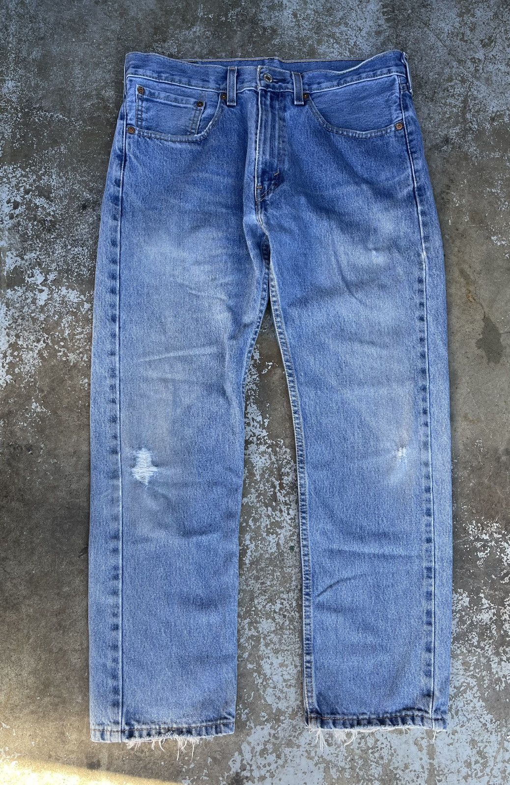 Levi's Levis 505s Distressed Denim Jeans Size US 34 / EU 50 - 2 Thumbnail