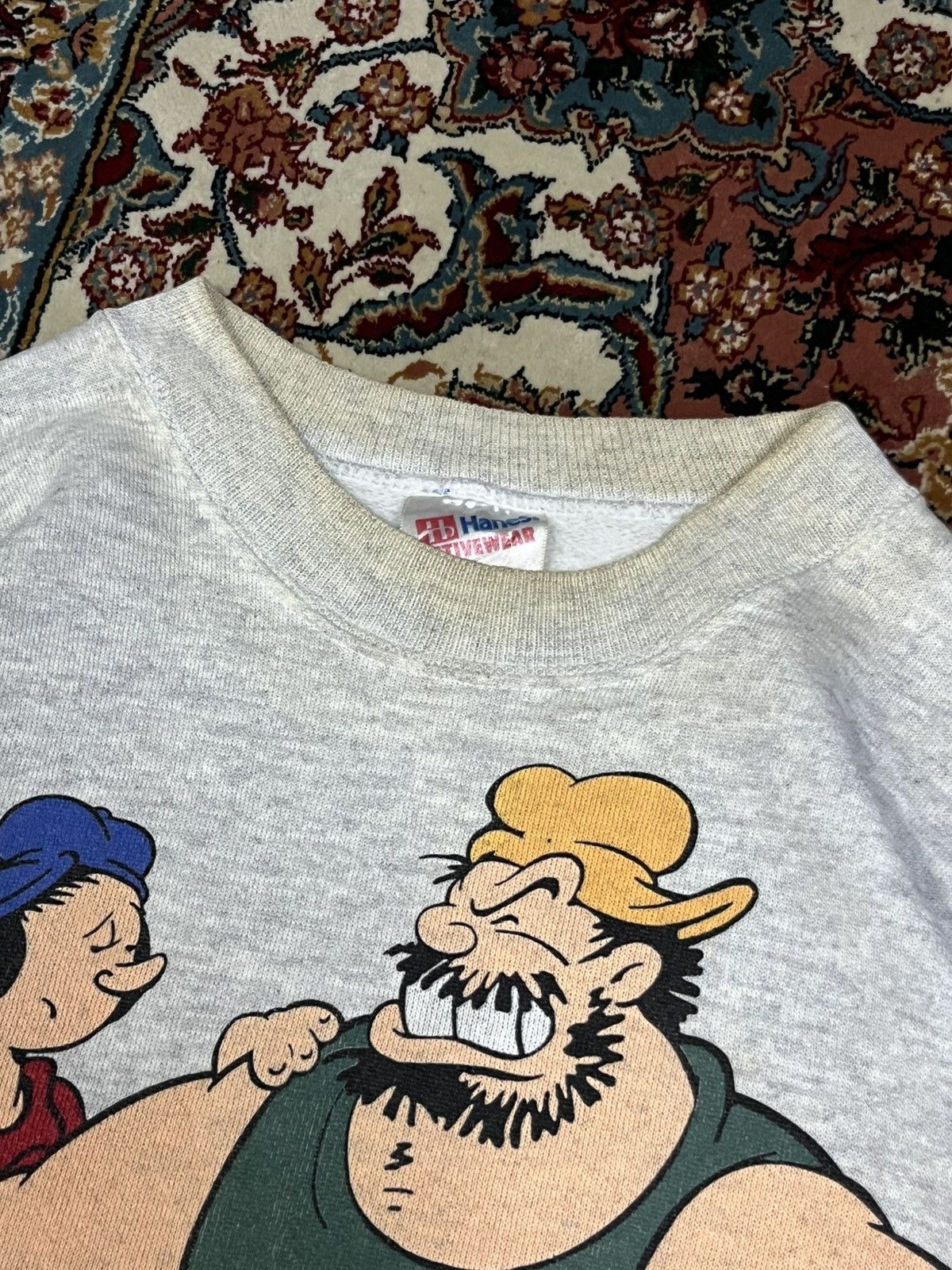 Cartoon Network Vintage 1993 Popeye Olive Oyl Brutus Hip Hop Crewneck Size US L / EU 52-54 / 3 - 4 Thumbnail