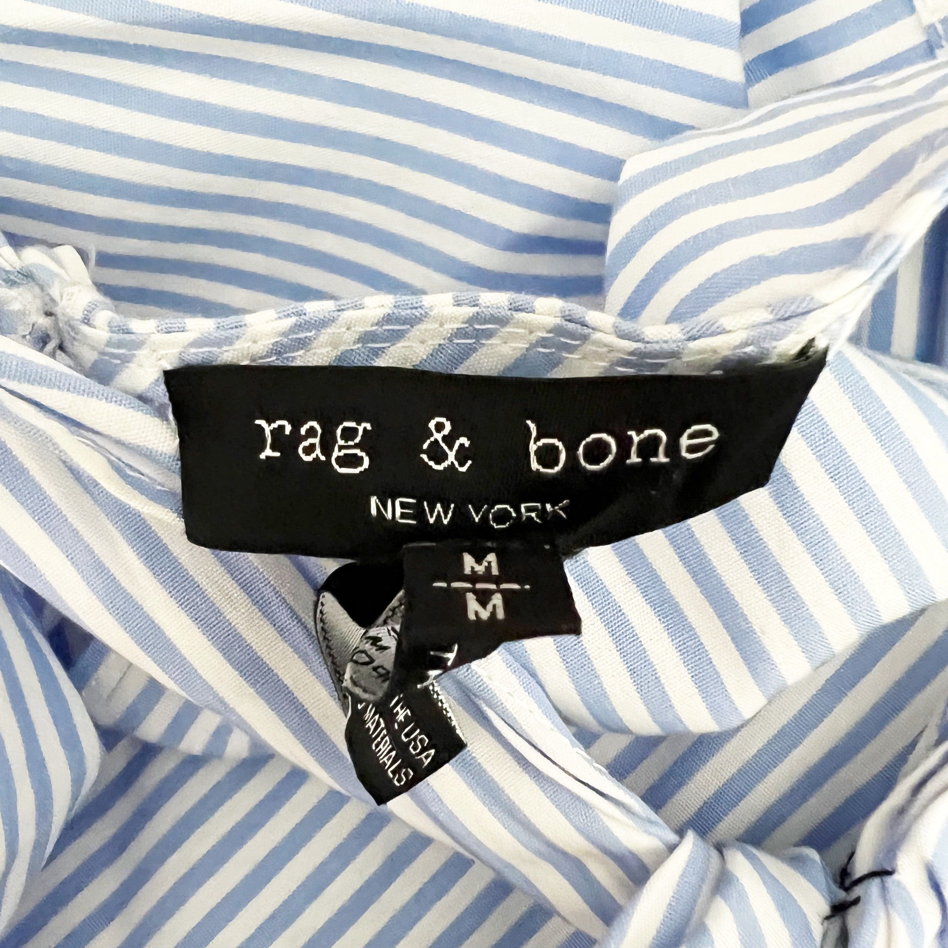 Rag & Bone Rag & Bone Cotton Poplin Blue White Pinstripe Size M / US 6-8 / IT 42-44 - 2 Thumbnail