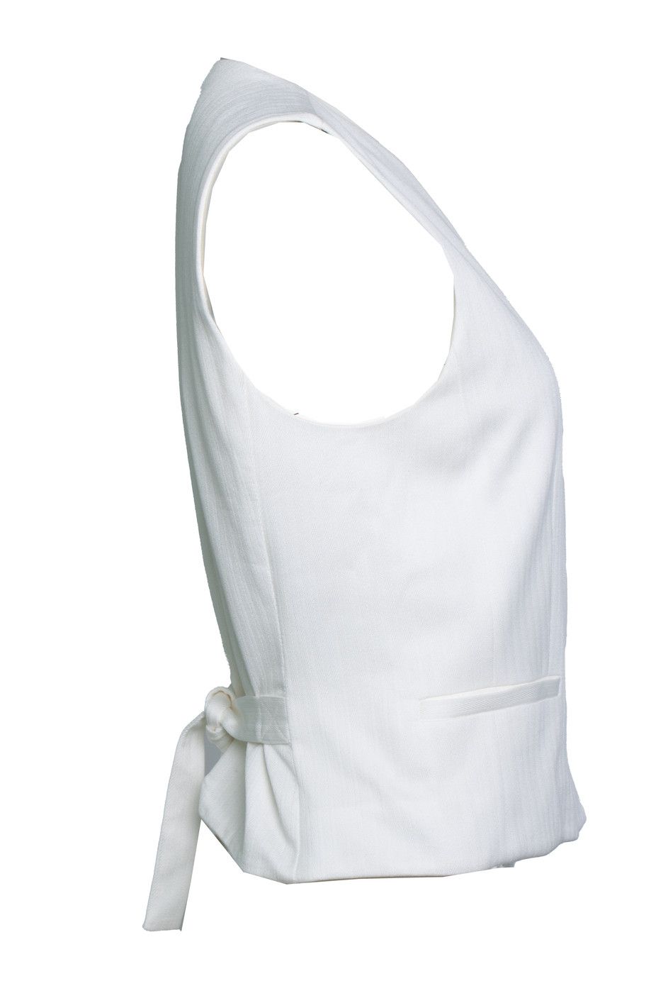 Max Mara Max Mara, white sleeveless Mirella vest Size L / US 10 / IT 46 - 8 Thumbnail