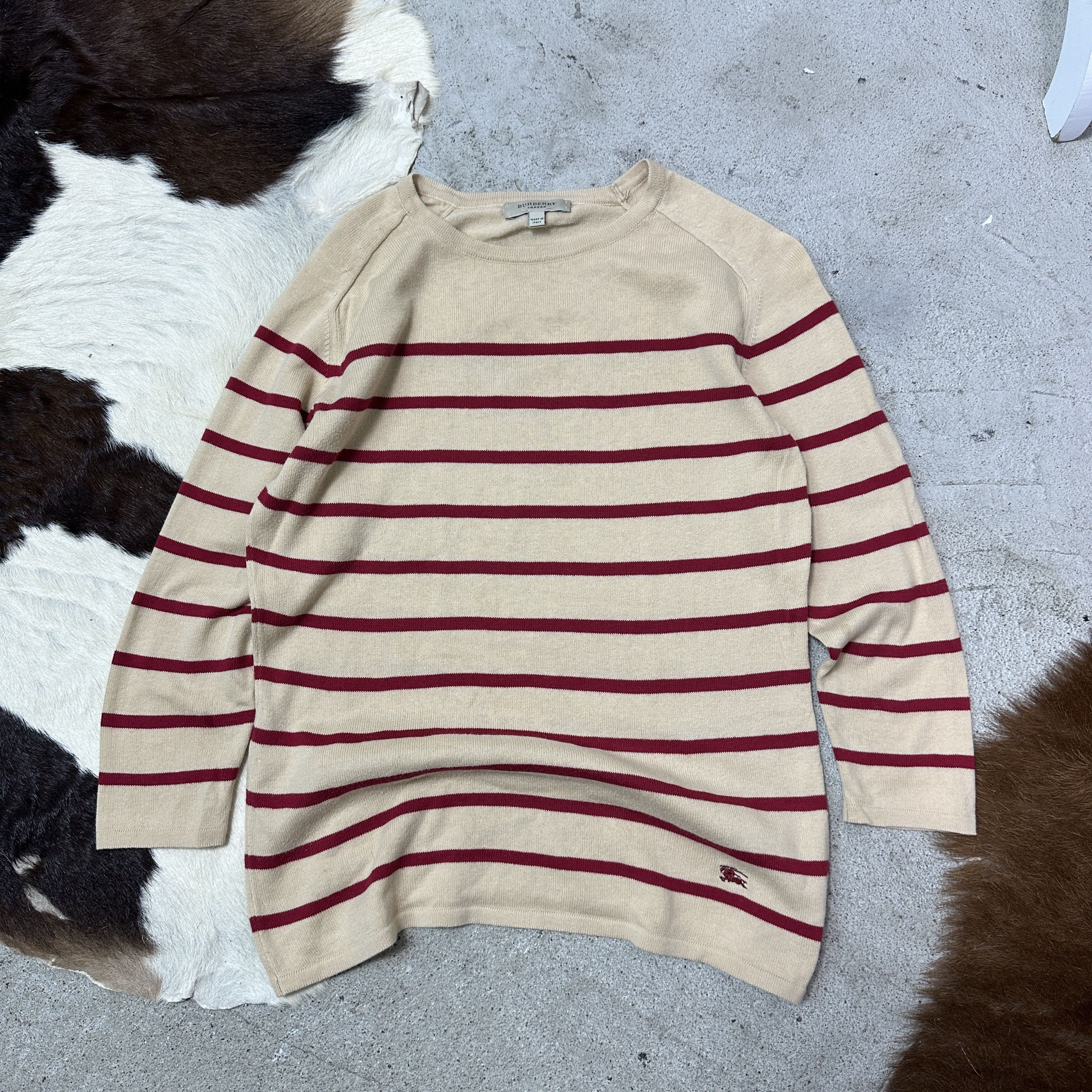Burberry Vintage Striped Streetwear Burberry Italian Sweater 00s Size S / US 4 / IT 40 - 2 Thumbnail