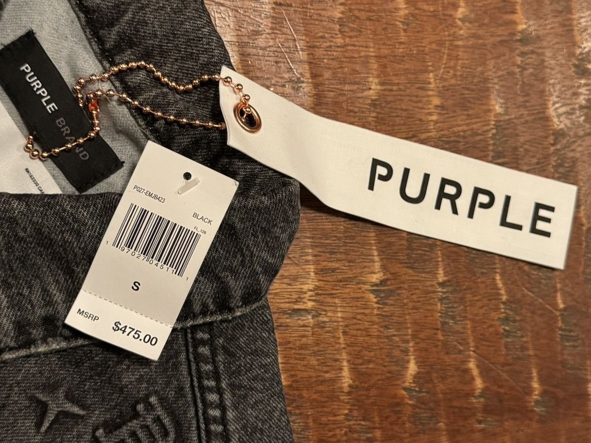 Purple Brand Purple Brand Black Embossed Monogram Denim Jacket New Size US S / EU 44-46 / 1 - 3 Thumbnail